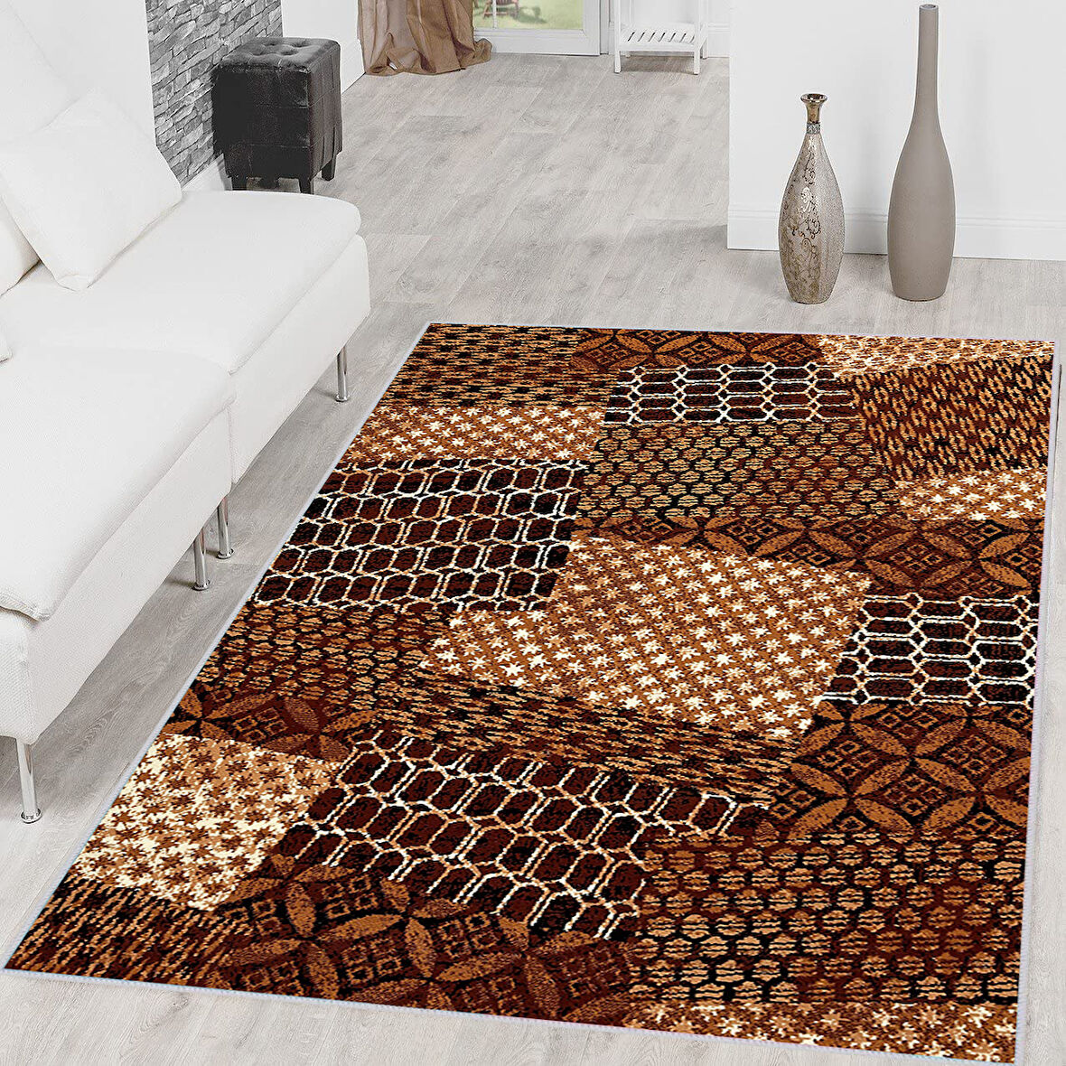 Dijital Baskı Yıkanabilir Kaymaz Taban Salon Halısı Ve Yolluk LNA1452