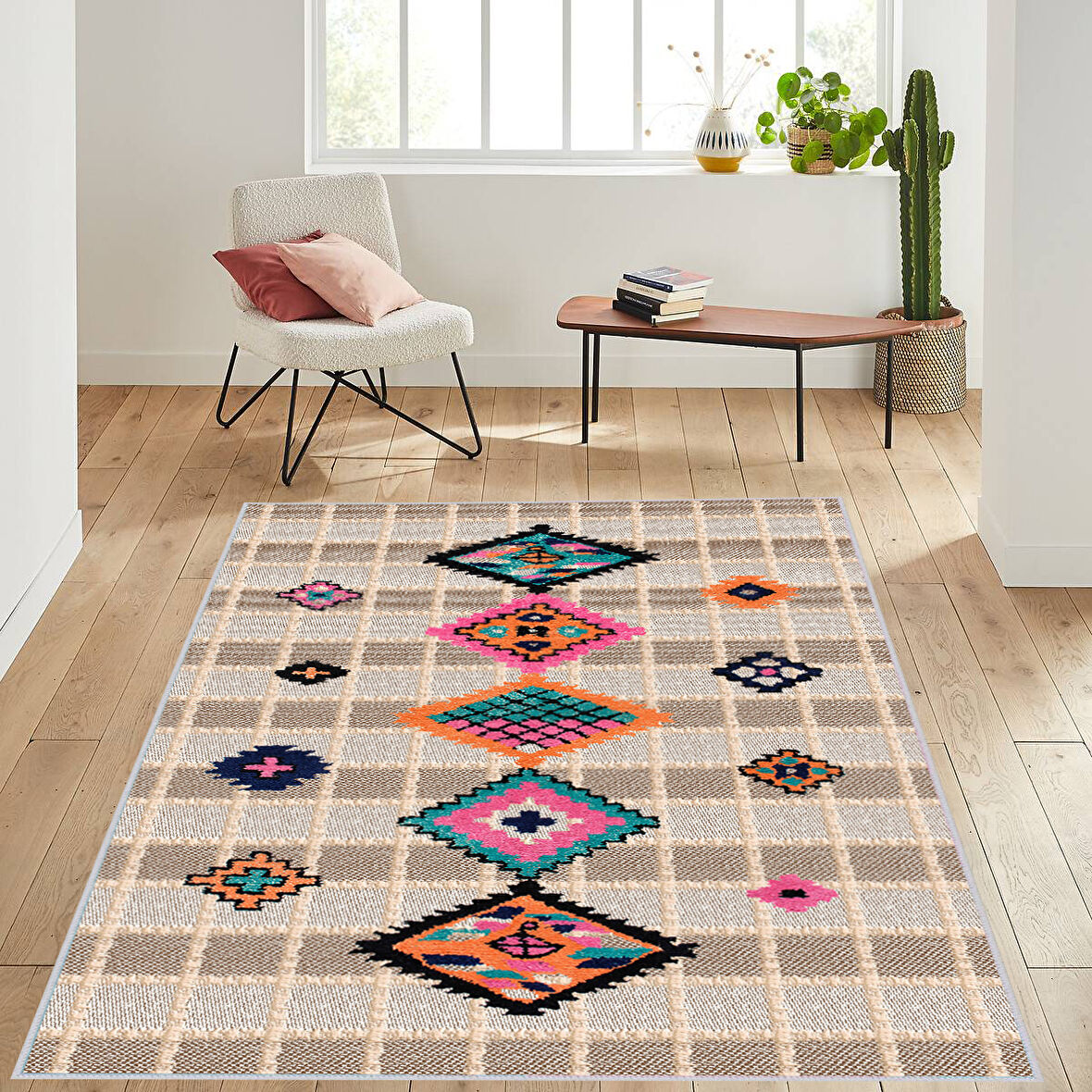 Dijital Baskı Yıkanabilir Kaymaz Taban Salon Halısı Ve Yolluk LNA1490