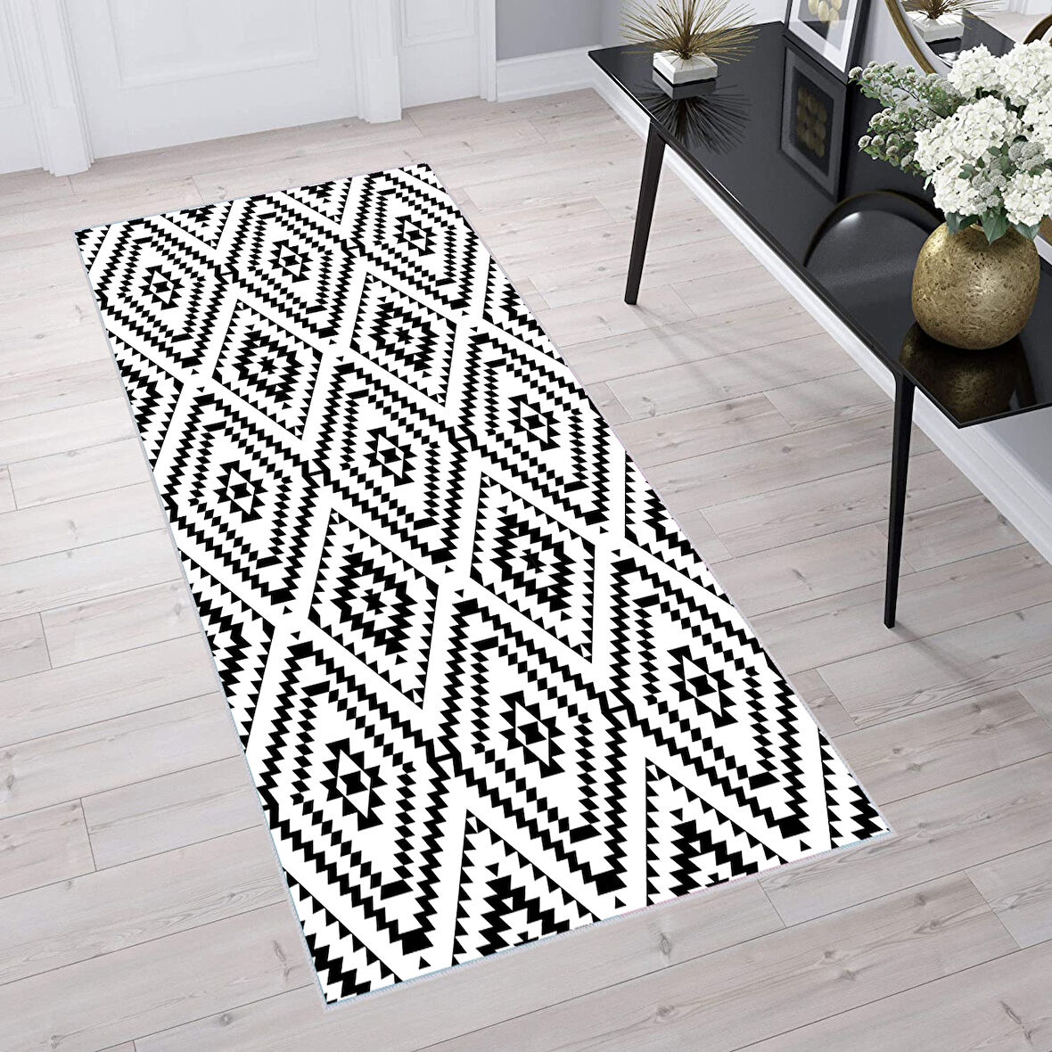 Dijital Baskı Yıkanabilir Kaymaz Taban Salon Halısı Ve Yolluk LNA1491