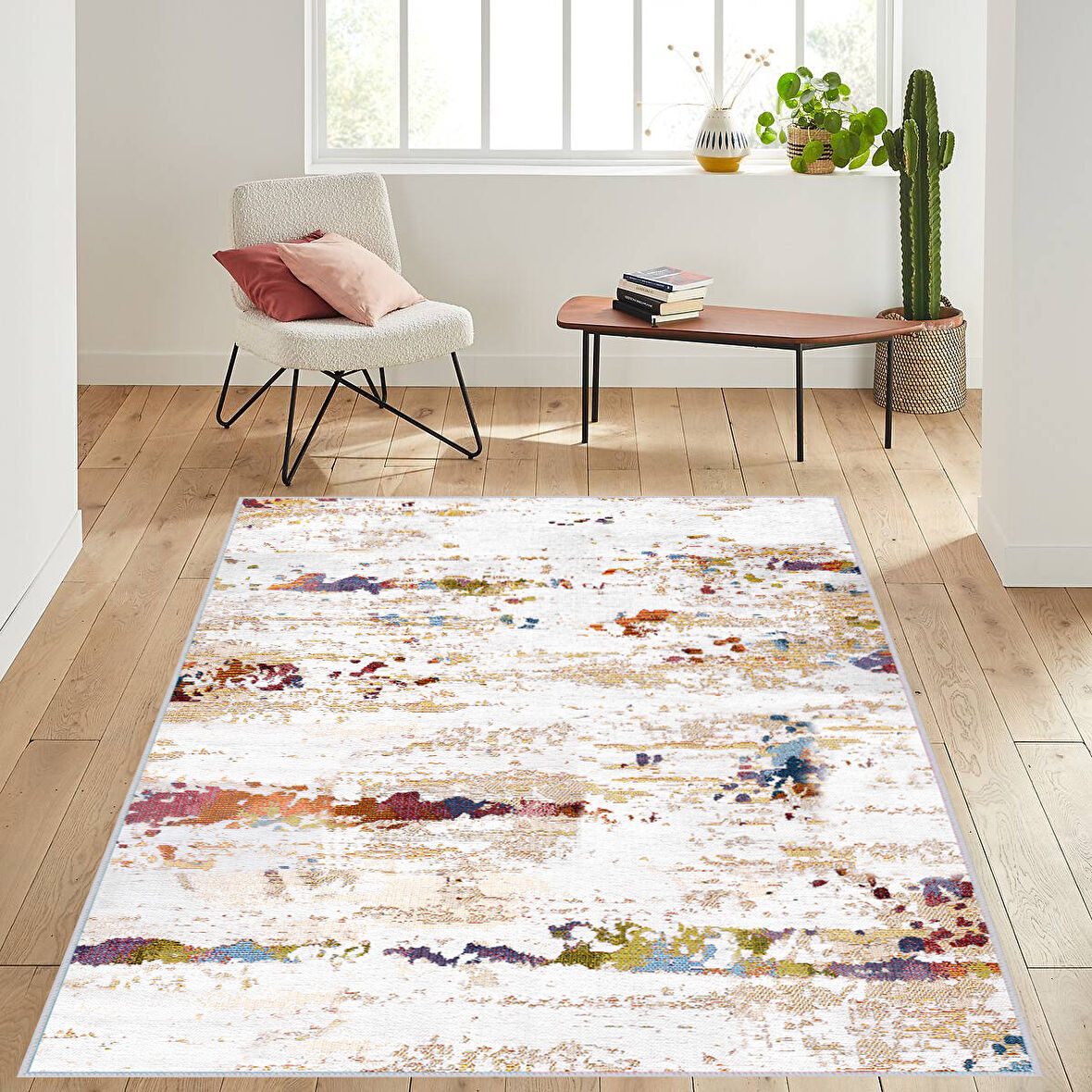 Eliana Home Dijital Baskı Yıkanabilir Kaymaz Taban Salon Halısı Ve Yolluk  LNA1498