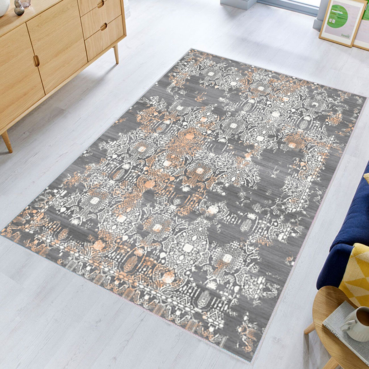 Dijital Baskı Yıkanabilir Kaymaz Taban Salon Halısı Ve Yolluk LNA1518-HY945