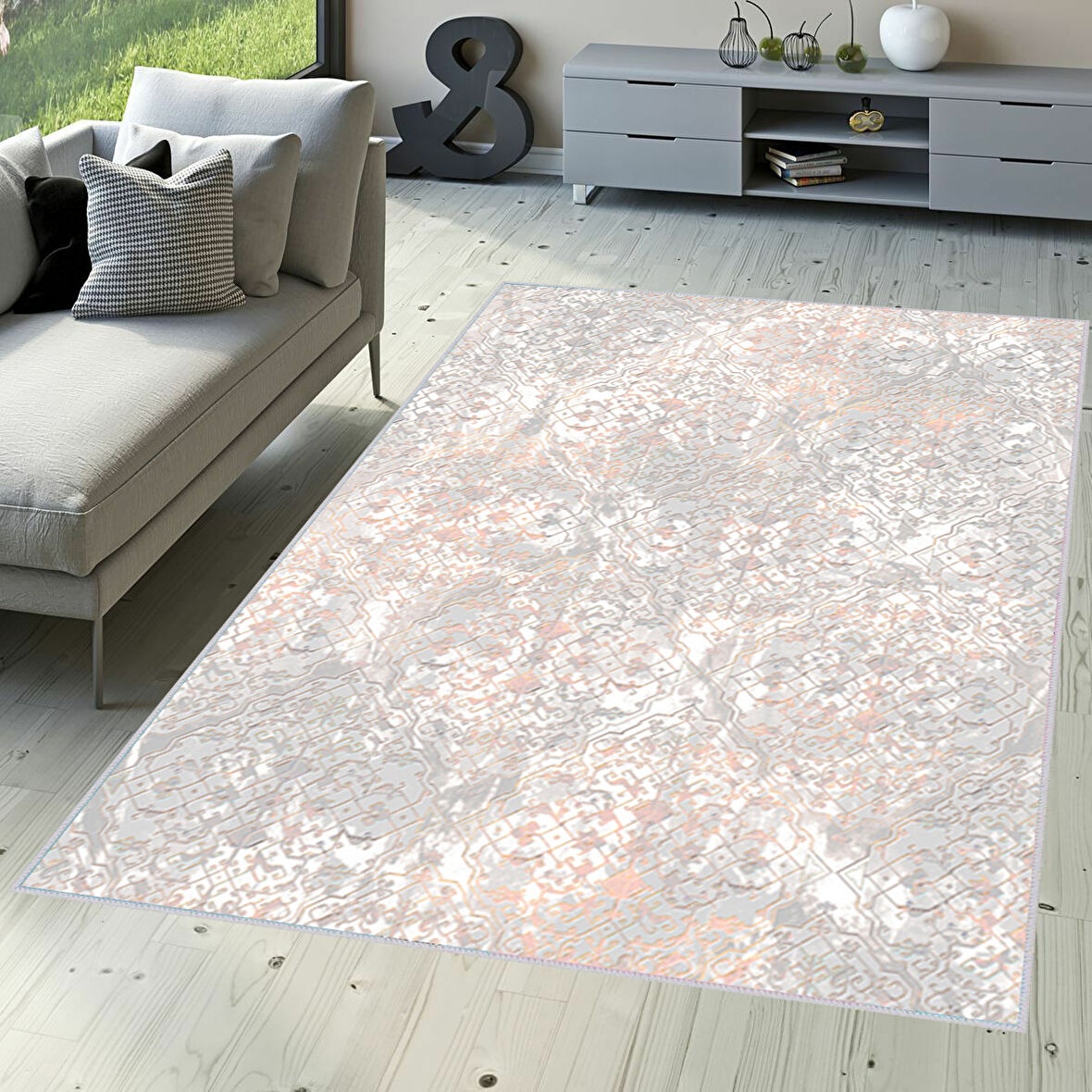 Dijital Baskı Yıkanabilir Kaymaz Taban Salon Halısı Ve Yolluk LNA1523-HT385