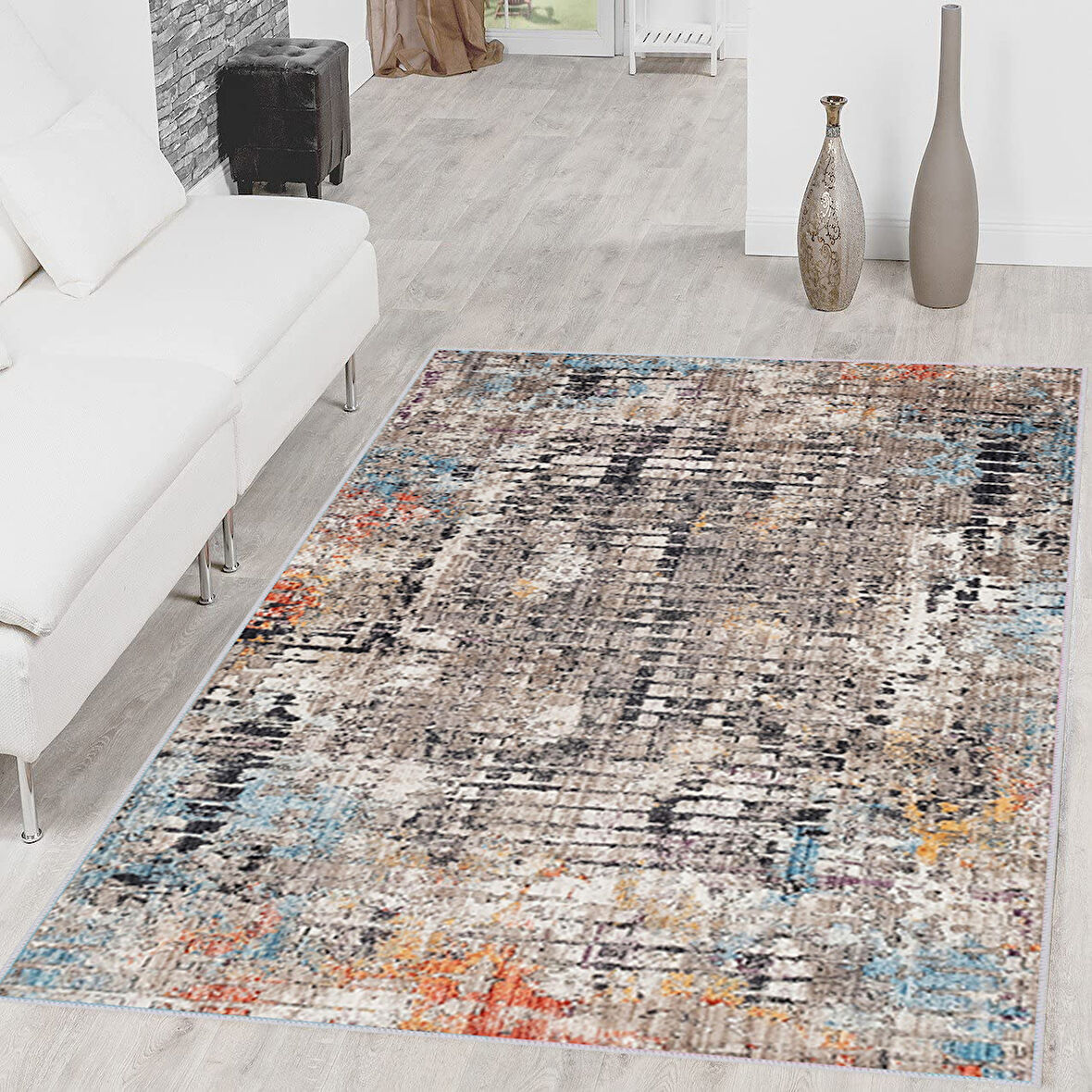 Dijital Baskı Yıkanabilir Kaymaz Taban Salon Halısı Ve Yolluk LNA1525-HT1312