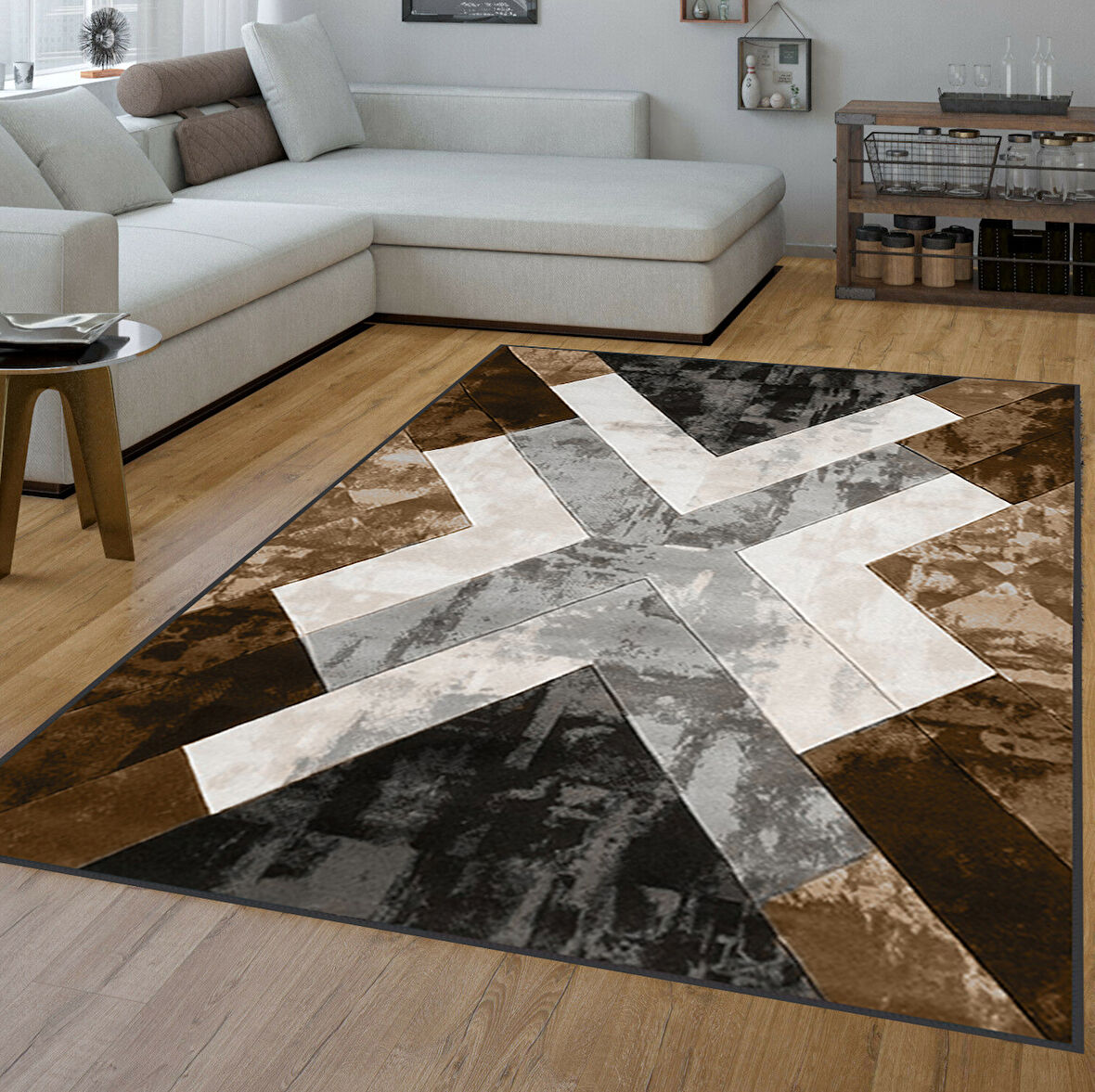 Dijital Baskı Yıkanabilir Kaymaz Taban Salon Halısı Ve Yolluk LNA1549-SD287