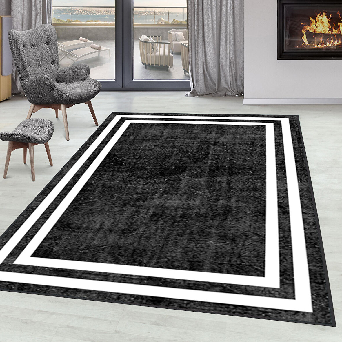 Dijital Baskı Yıkanabilir Kaymaz Taban Salon Halısı Ve Yolluk LNA1563-HT574