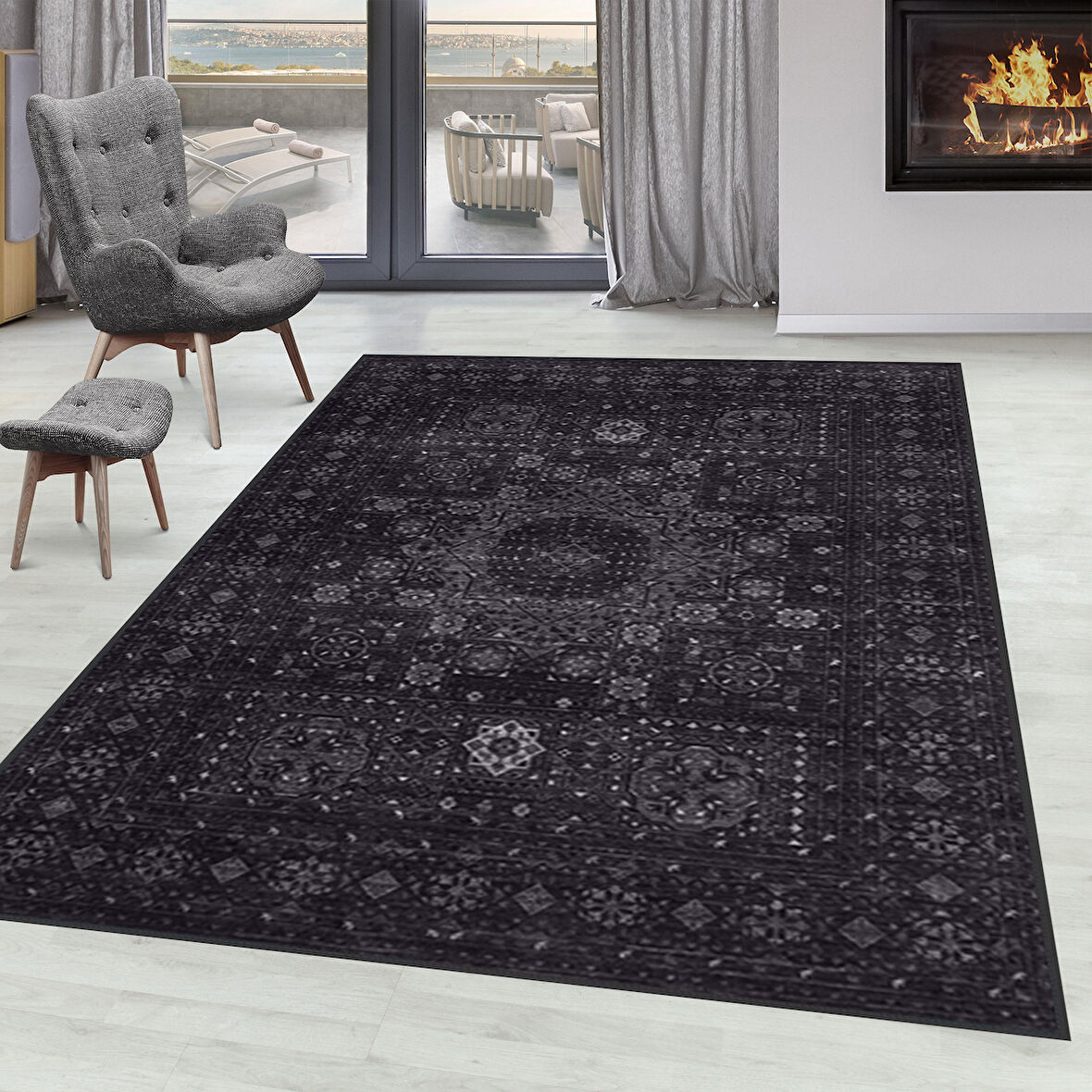 Dijital Baskı Yıkanabilir Kaymaz Taban Salon Halısı Ve Yolluk LNA1567-SD342