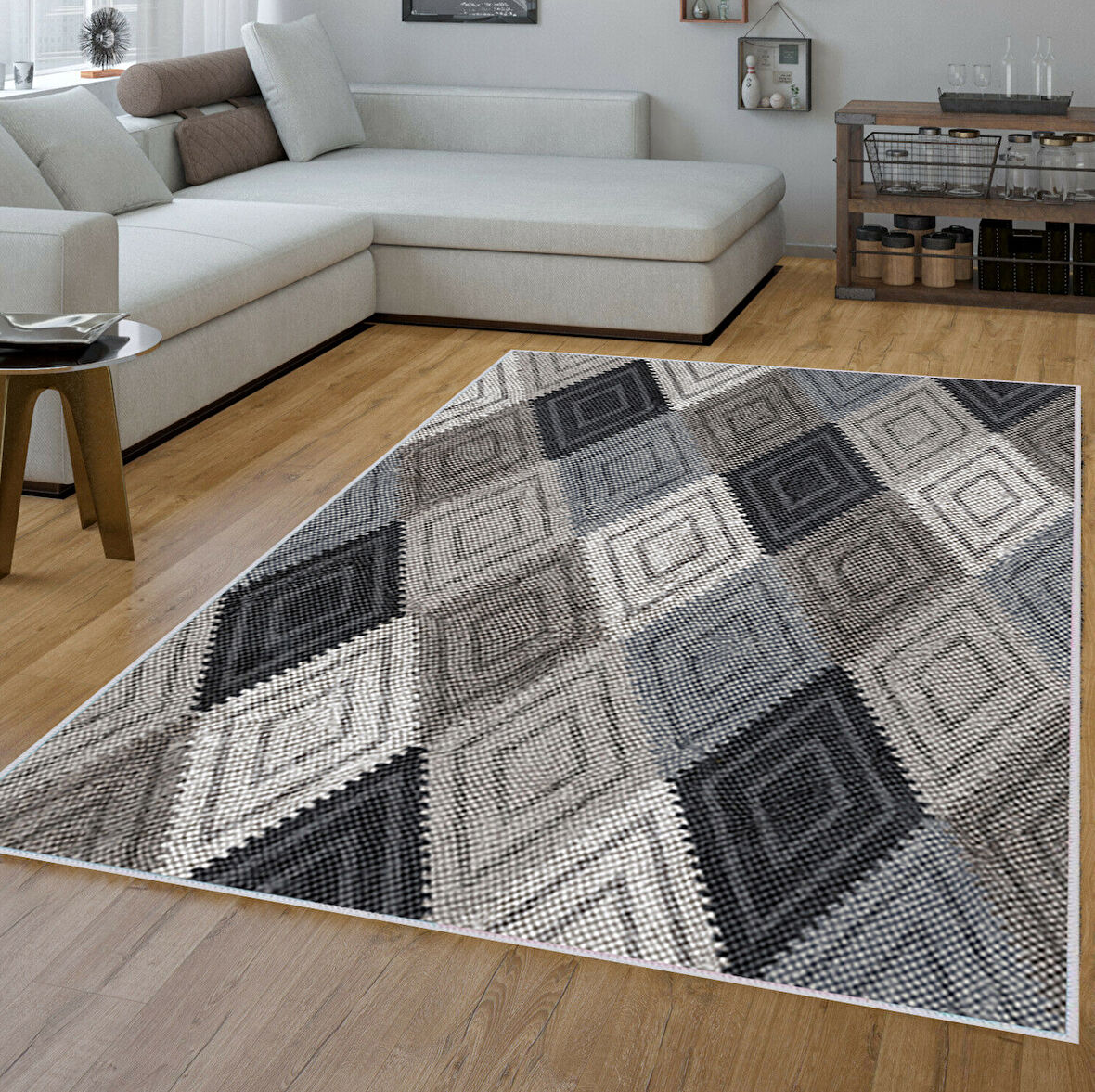 Dijital Baskı Yıkanabilir Kaymaz Taban Salon Halısı Ve Yolluk LNA1568-HT121