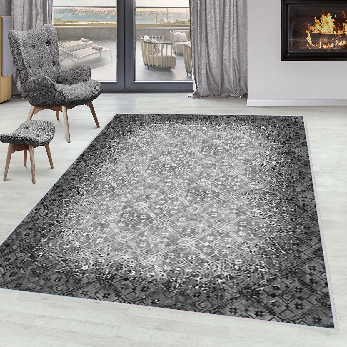 Dijital Baskı Yıkanabilir Kaymaz Taban Salon Halısı Ve Yolluk LNA1571-HT245