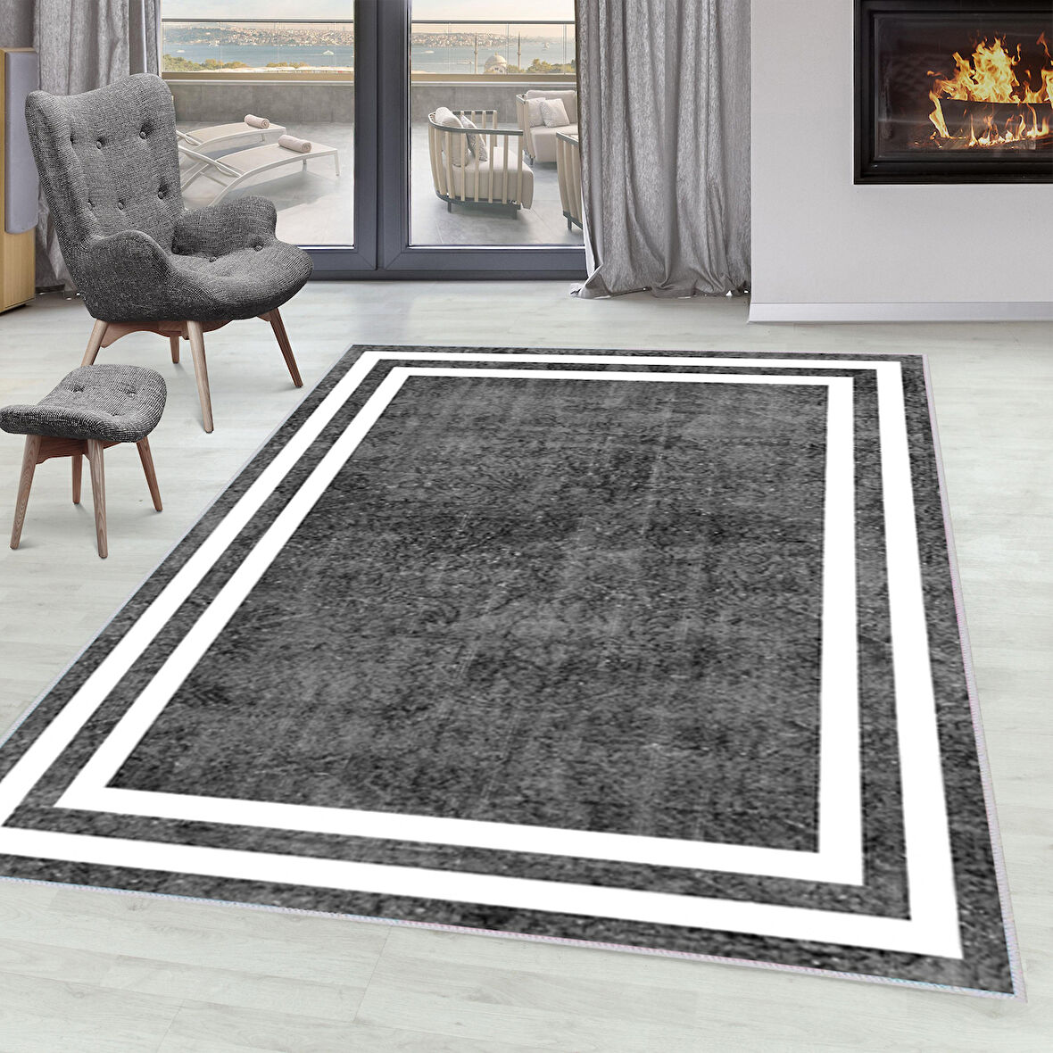 Dijital Baskı Yıkanabilir Kaymaz Taban Salon Halısı Ve Yolluk LNA1575-HT575