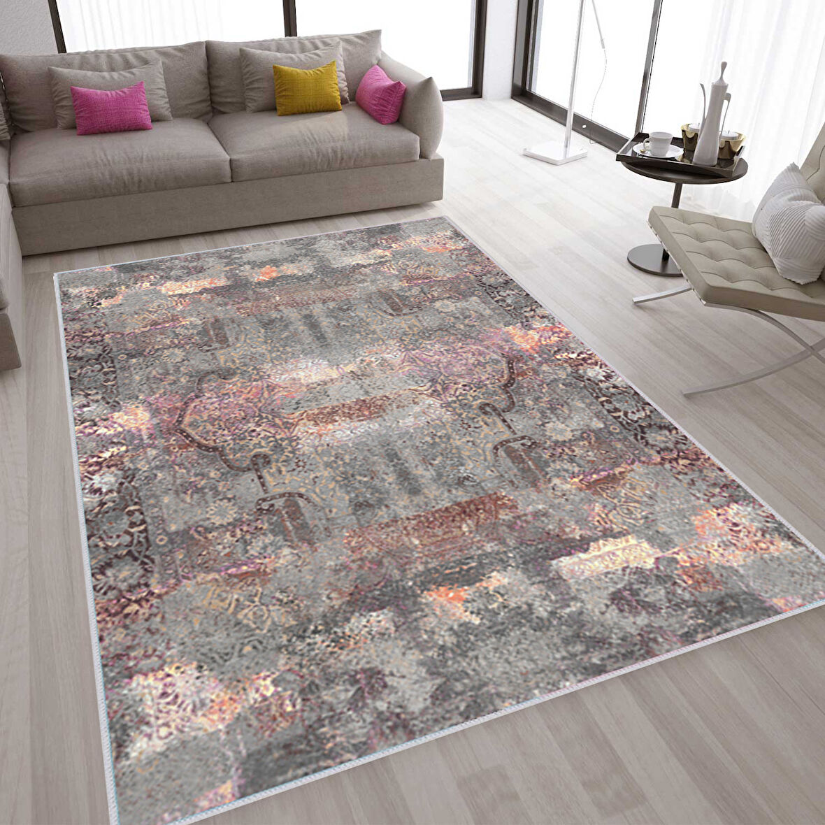 Dijital Baskı Yıkanabilir Kaymaz Taban Salon Halısı Ve Yolluk LNA1580-HT953