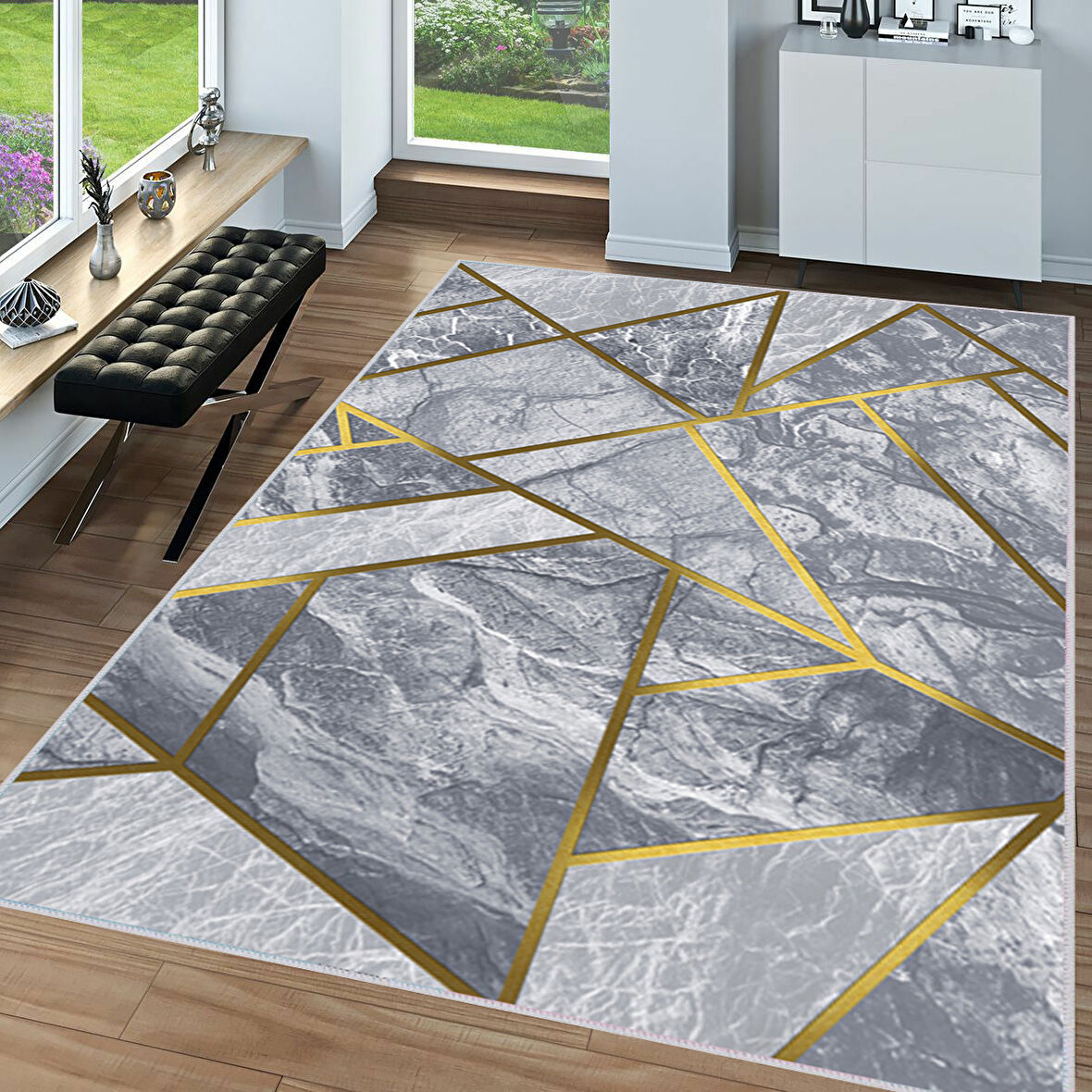 Dijital Baskı Yıkanabilir Kaymaz Taban Salon Halısı Ve Yolluk LNA1582-HT1388
