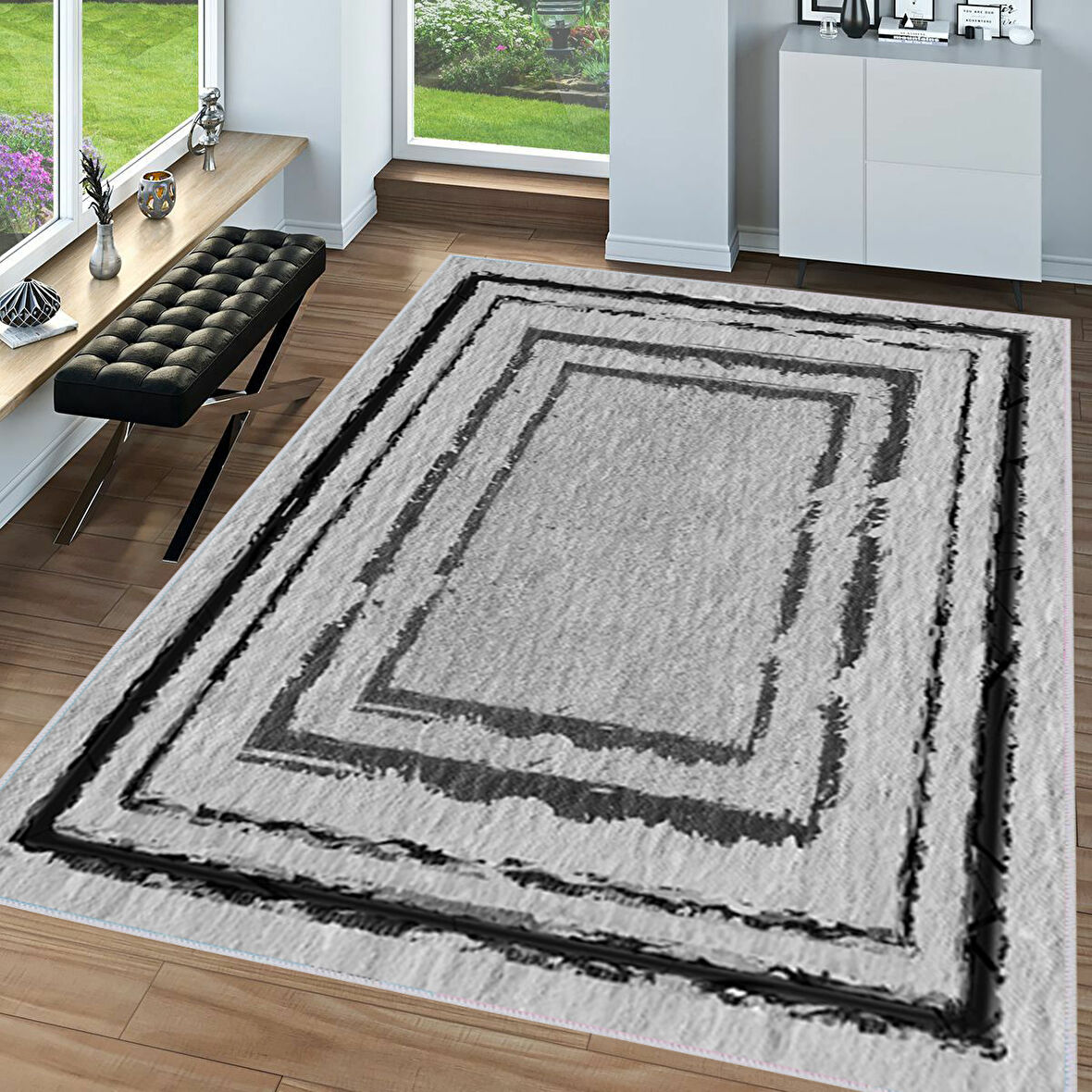 Dijital Baskı Yıkanabilir Kaymaz Taban Salon Halısı Ve Yolluk LNA1584-HY1303