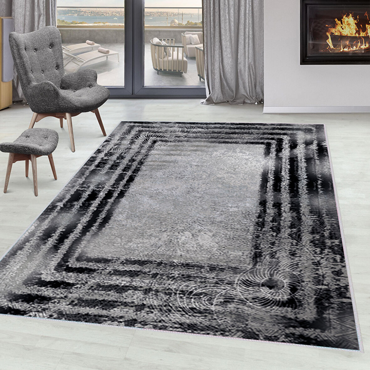 Dijital Baskı Yıkanabilir Kaymaz Taban Salon Halısı Ve Yolluk LNA1586-SD236