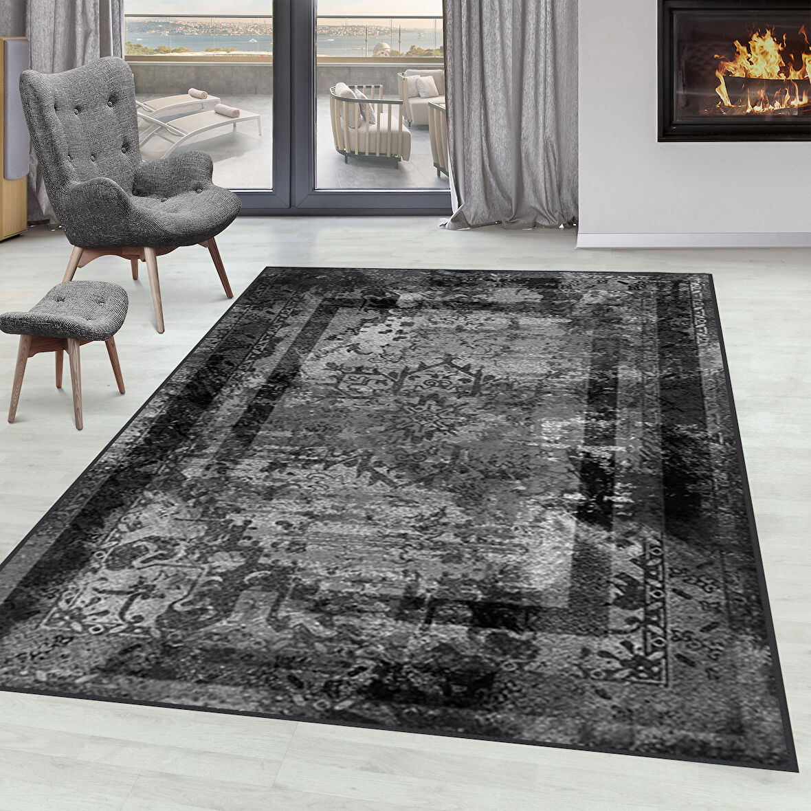 Dijital Baskı Yıkanabilir Kaymaz Taban Salon Halısı Ve Yolluk LNA1587-SD278