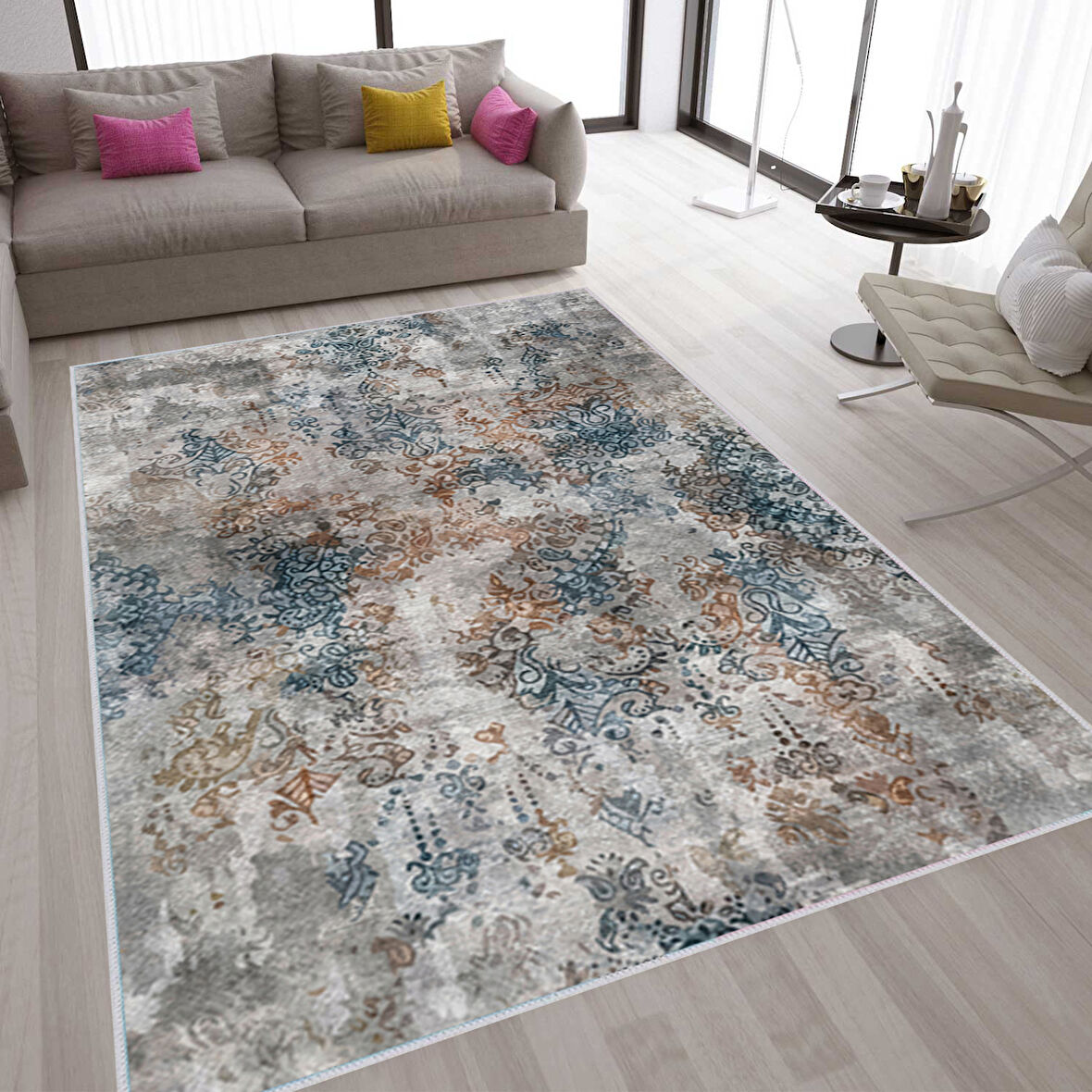 Dijital Baskı Yıkanabilir Kaymaz Taban Salon Halısı Ve Yolluk LNA1588-SD292