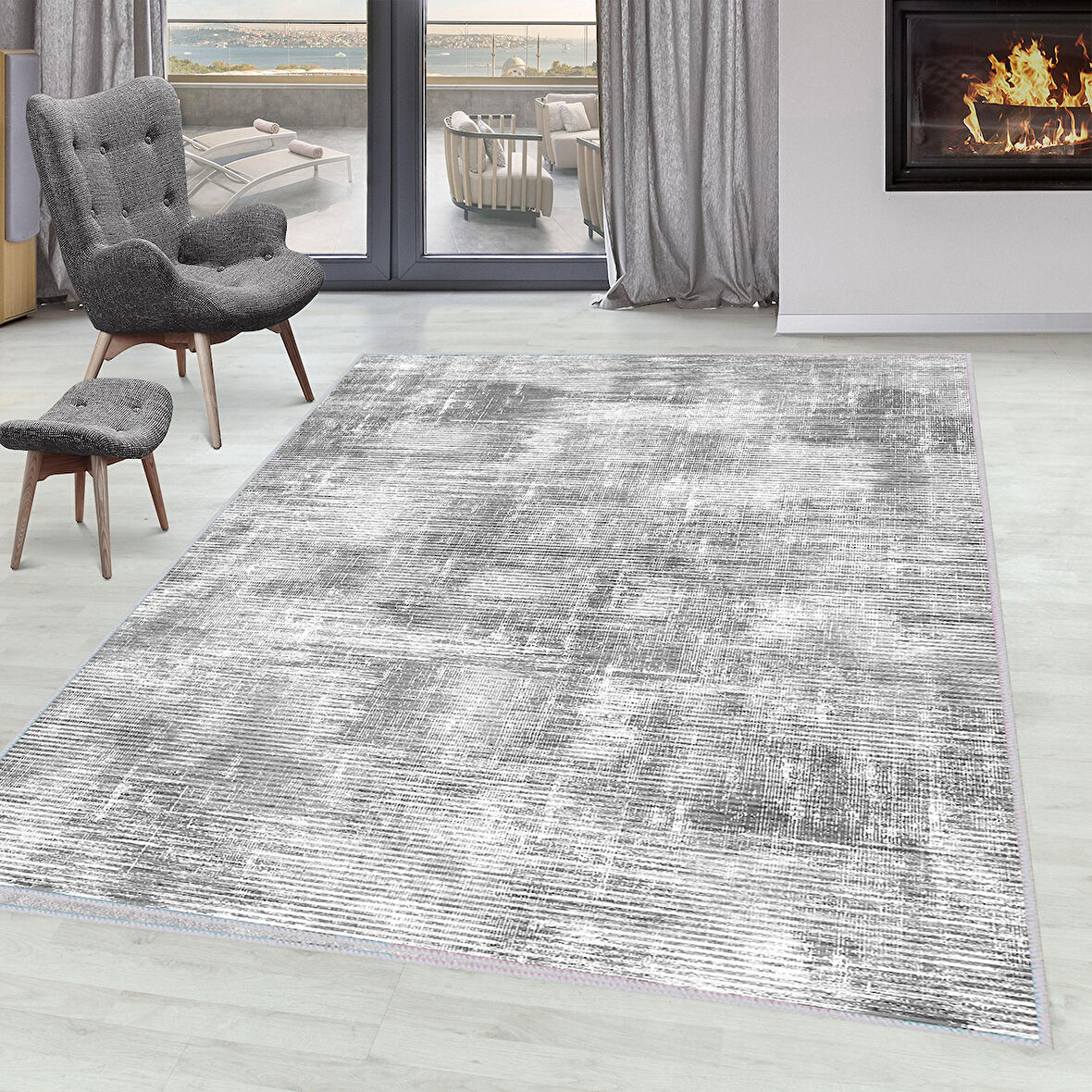 Eliana Home Dijital Baskı Yıkanabilir Kaymaz Taban Salon Halısı Ve Yolluk  LNA1604