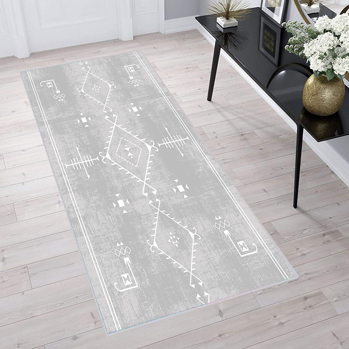 Dijital Baskı Yıkanabilir Kaymaz Taban Salon Halısı Ve Yolluk LNA1605