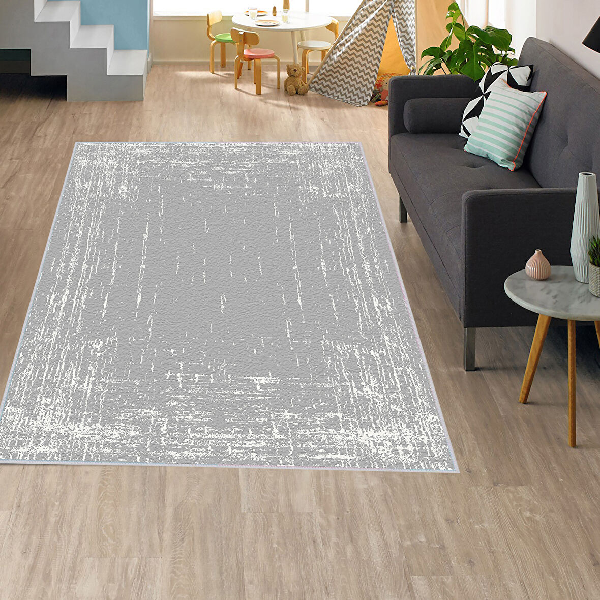 Eliana Home Dijital Baskı Yıkanabilir Kaymaz Taban Salon Halısı Ve Yolluk  LNA1613