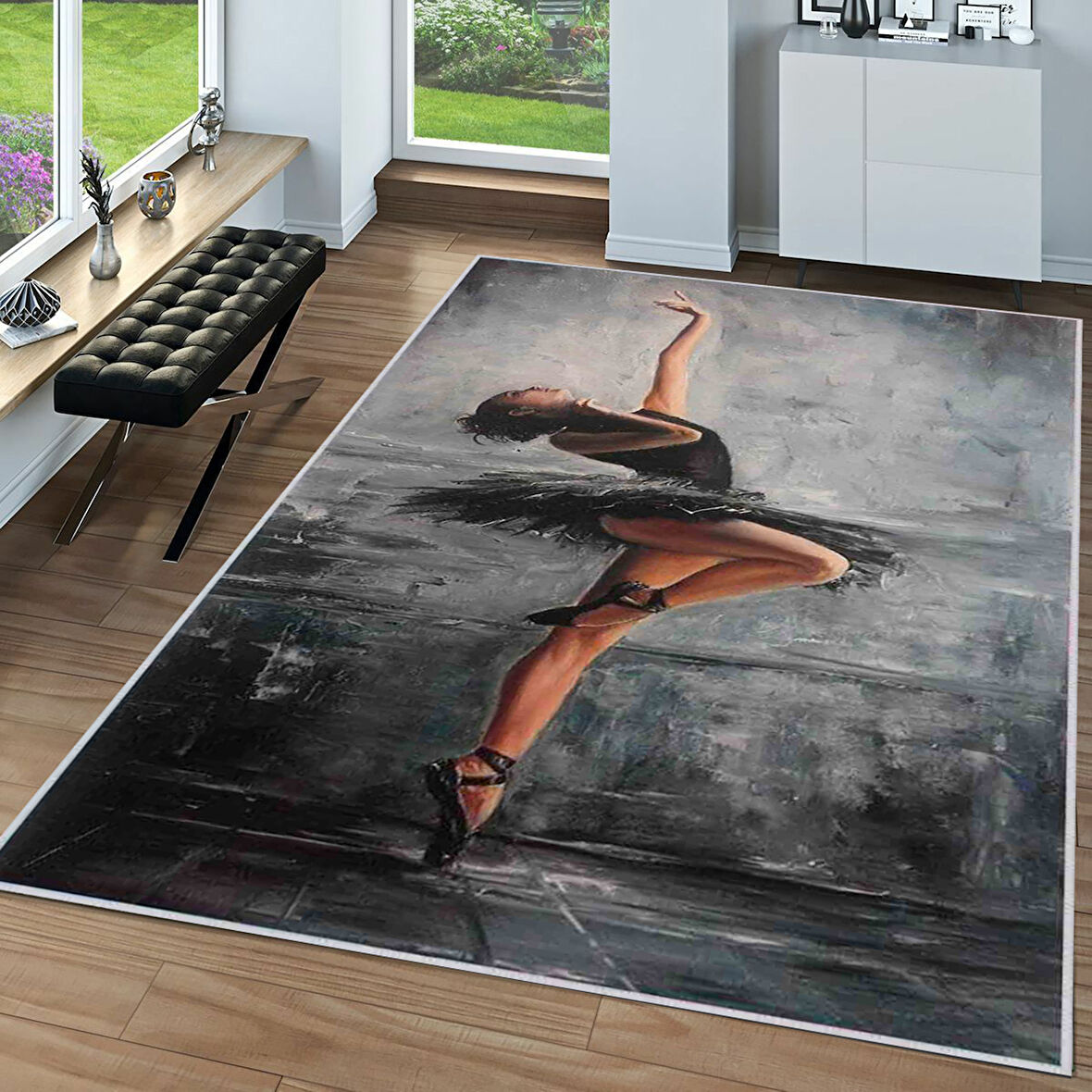 Dijital Baskı Yıkanabilir Kaymaz Taban Salon Halısı Ve Yolluk LNA1623