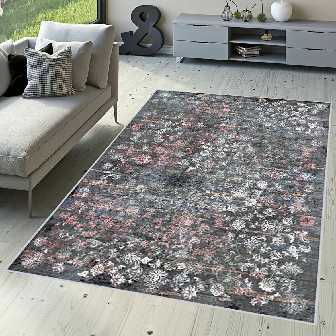 Dijital Baskı Yıkanabilir Kaymaz Taban Salon Halısı Ve Yolluk LNA1635-HT698