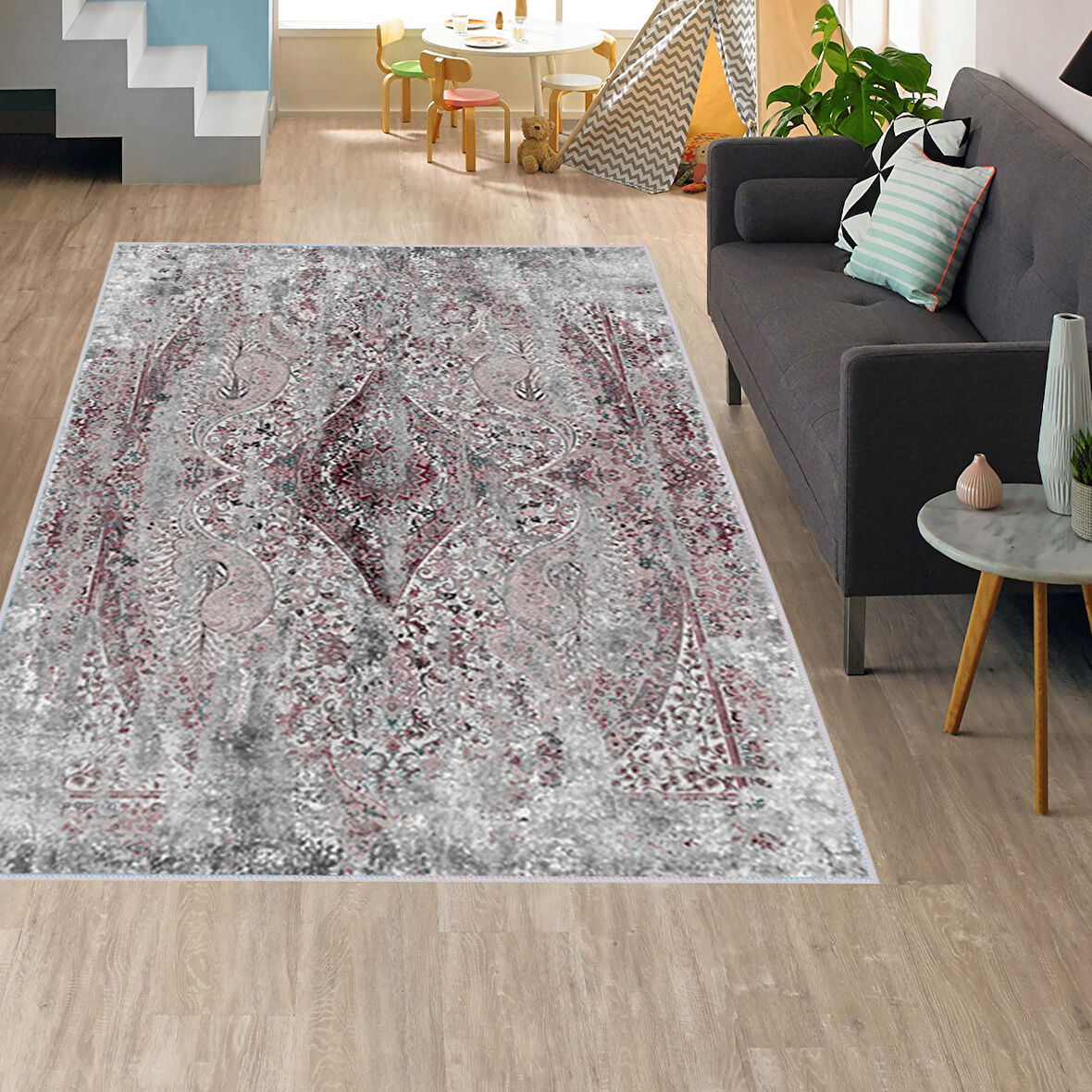 Dijital Baskı Yıkanabilir Kaymaz Taban Salon Halısı Ve Yolluk LNA1638-HT935