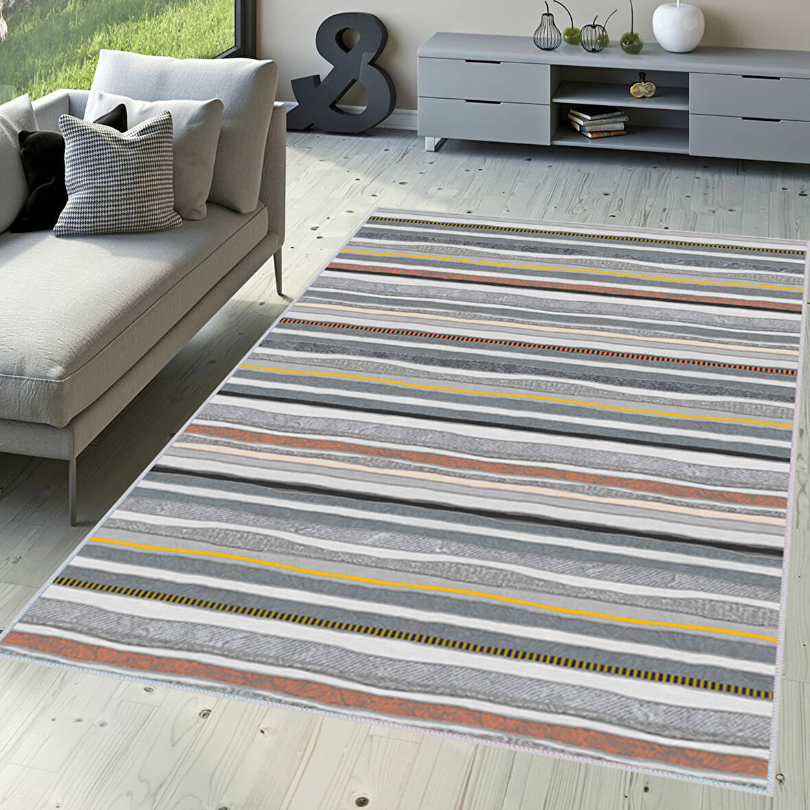 Dijital Baskı Yıkanabilir Kaymaz Taban Salon Halısı Ve Yolluk LNA1640-HT263