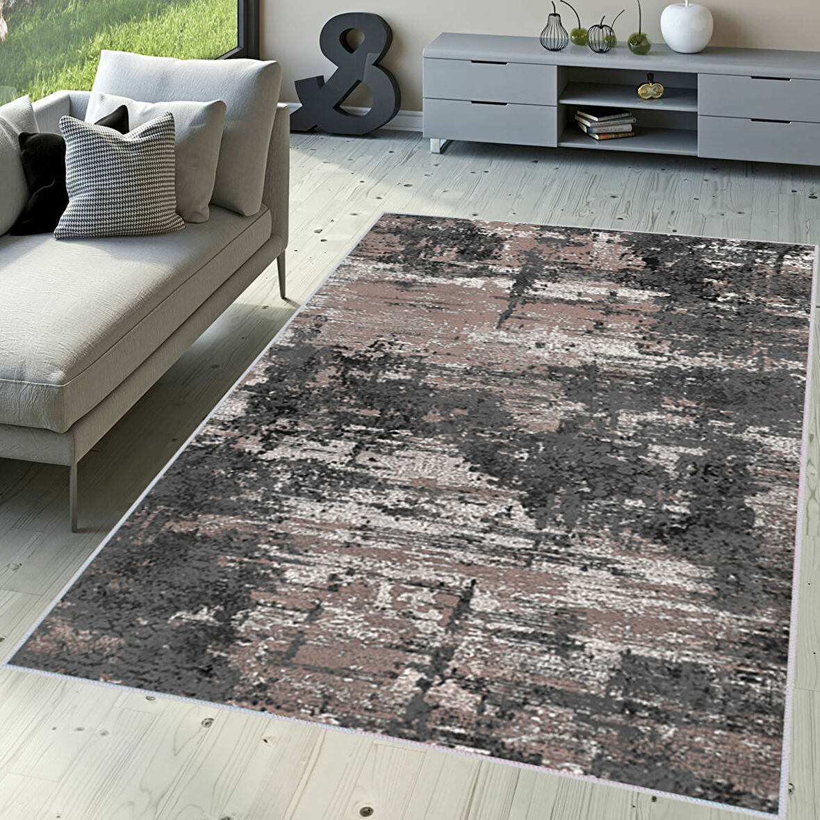 Dijital Baskı Yıkanabilir Kaymaz Taban Salon Halısı Ve Yolluk LNA1644-HT1313