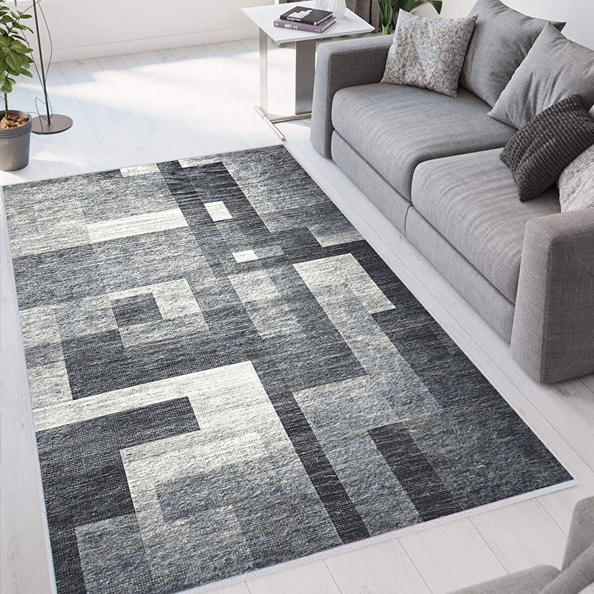 Eliana Home Dijital Baskı Yıkanabilir Kaymaz Taban Salon Halısı Ve Yolluk  LNA1655