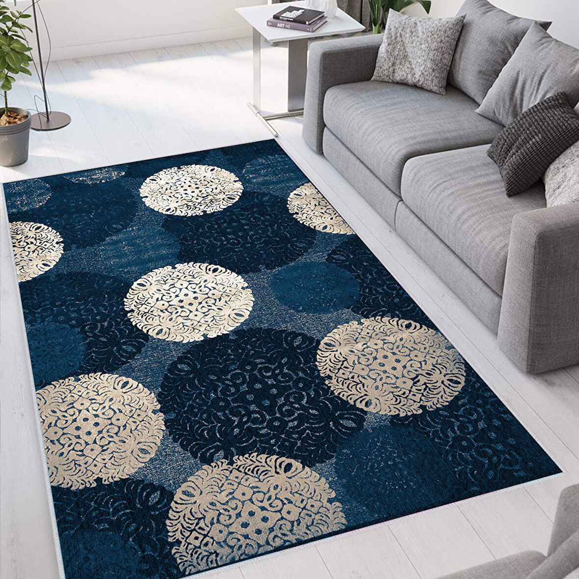 Dijital Baskı Yıkanabilir Kaymaz Taban Salon Halısı Ve Yolluk LNA1657