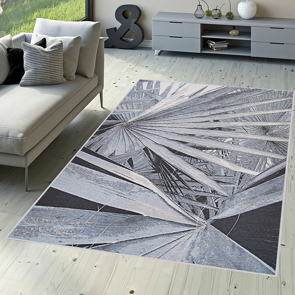 Dijital Baskı Yıkanabilir Kaymaz Taban Salon Halısı Ve Yolluk LNA1727