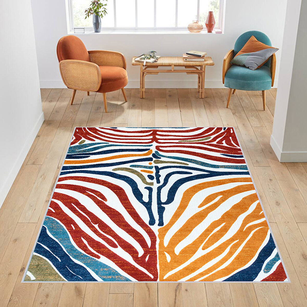 Dijital Baskı Yıkanabilir Kaymaz Taban Salon Halısı Ve Yolluk LNA1745