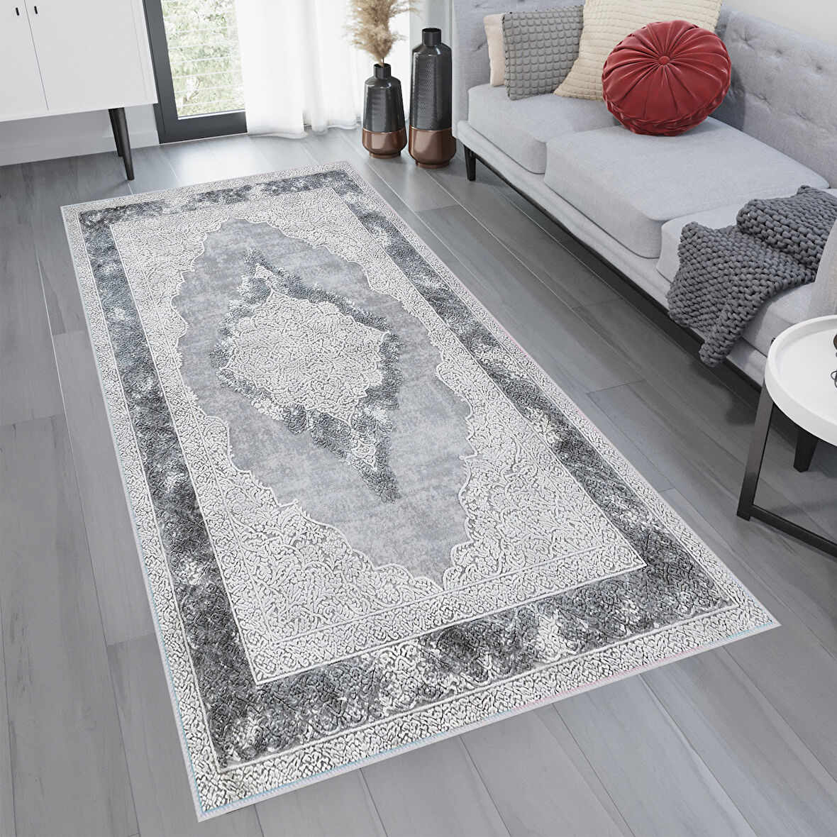 Dijital Baskı Yıkanabilir Kaymaz Taban Salon Halısı Ve Yolluk LNA1764