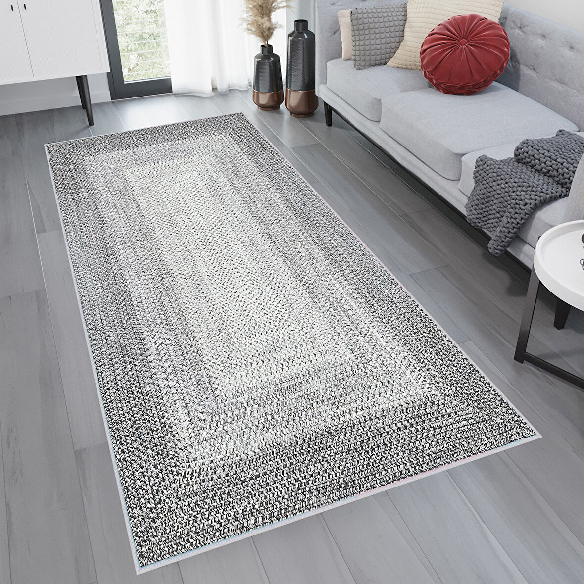 Eliana Home Dijital Baskı Yıkanabilir Kaymaz Taban Salon Halısı Ve Yolluk  LNA1765