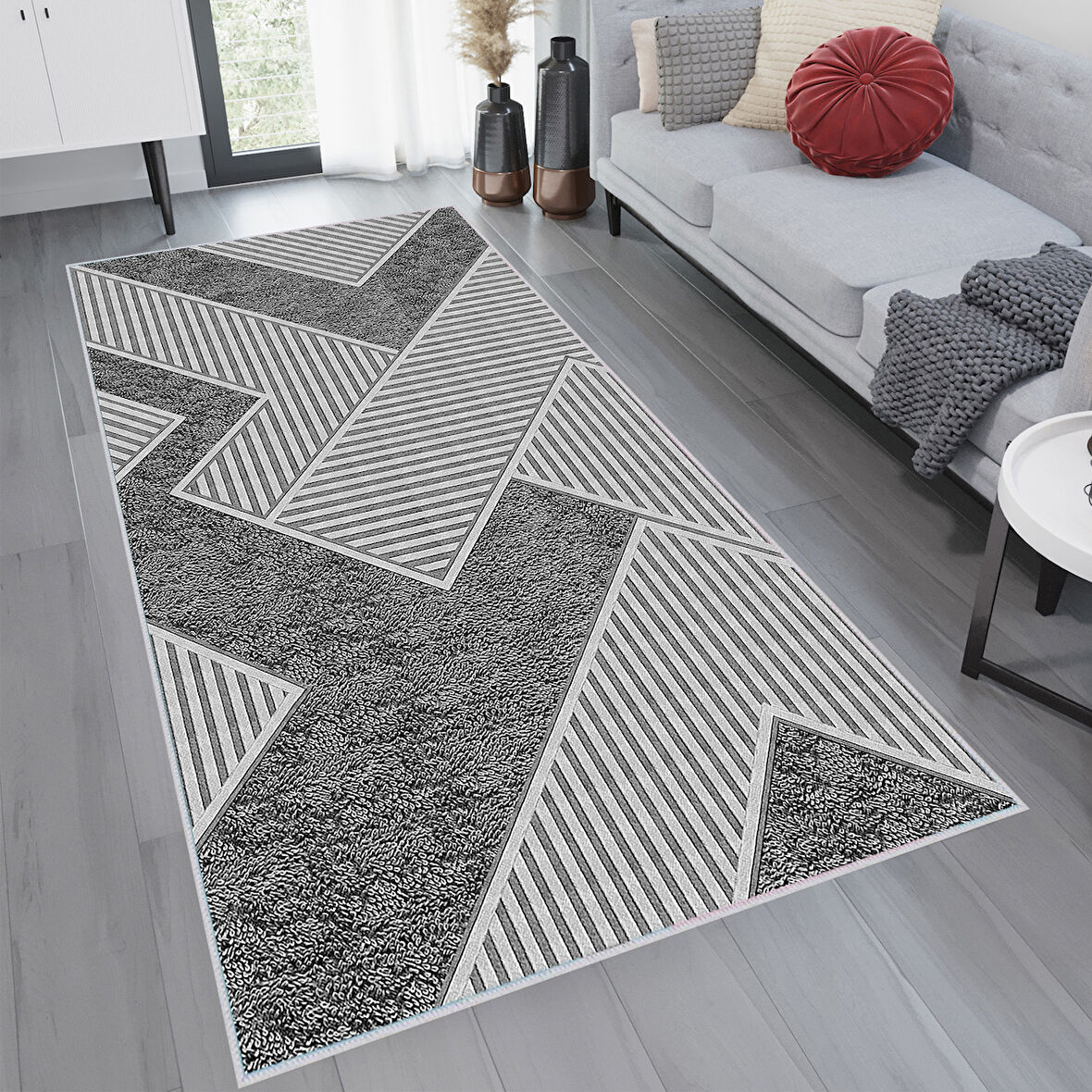 Dijital Baskı Yıkanabilir Kaymaz Taban Salon Halısı Ve Yolluk LNA1767