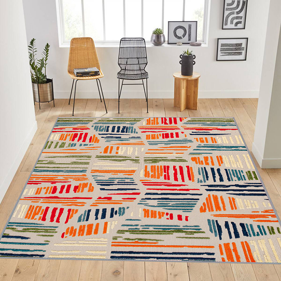 Dijital Baskı Yıkanabilir Kaymaz Taban Salon Halısı Ve Yolluk LNA1779