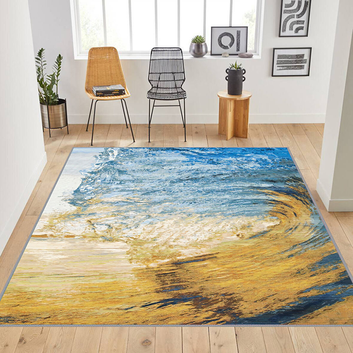 Dijital Baskı Yıkanabilir Kaymaz Taban Salon Halısı Ve Yolluk LNA1782