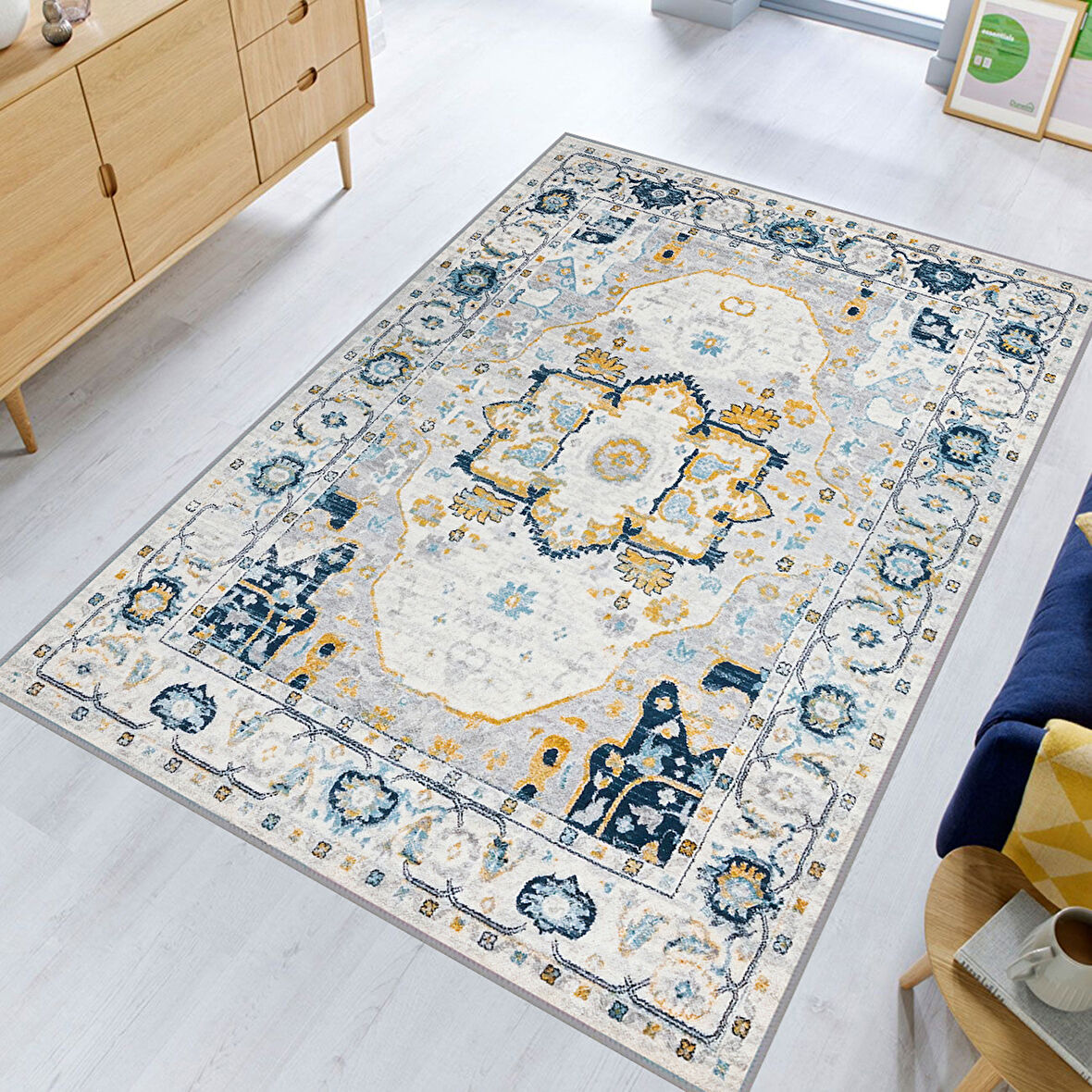 Dijital Baskı Yıkanabilir Kaymaz Taban Salon Halısı Ve Yolluk LNA1790