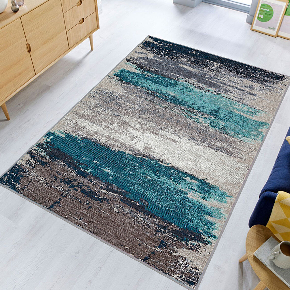 Dijital Baskı Yıkanabilir Kaymaz Taban Salon Halısı Ve Yolluk LNA1800