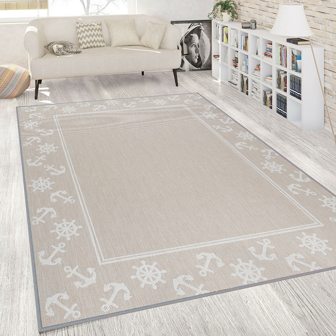 Dijital Baskı Yıkanabilir Kaymaz Taban Salon Halısı Ve Yolluk LNA1806