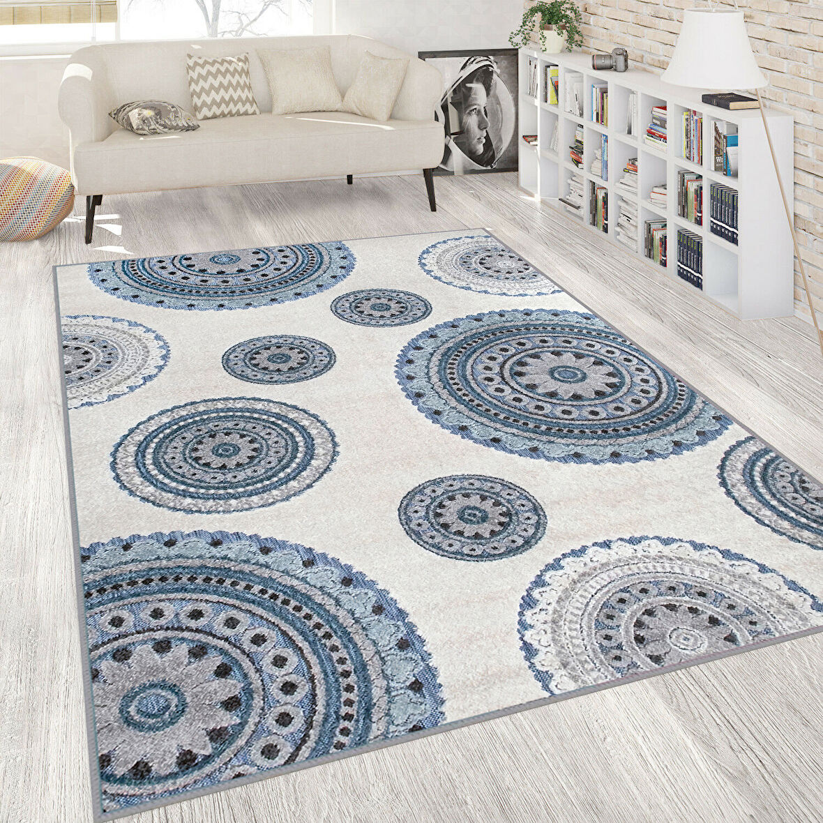 Dijital Baskı Yıkanabilir Kaymaz Taban Salon Halısı Ve Yolluk LNA1809