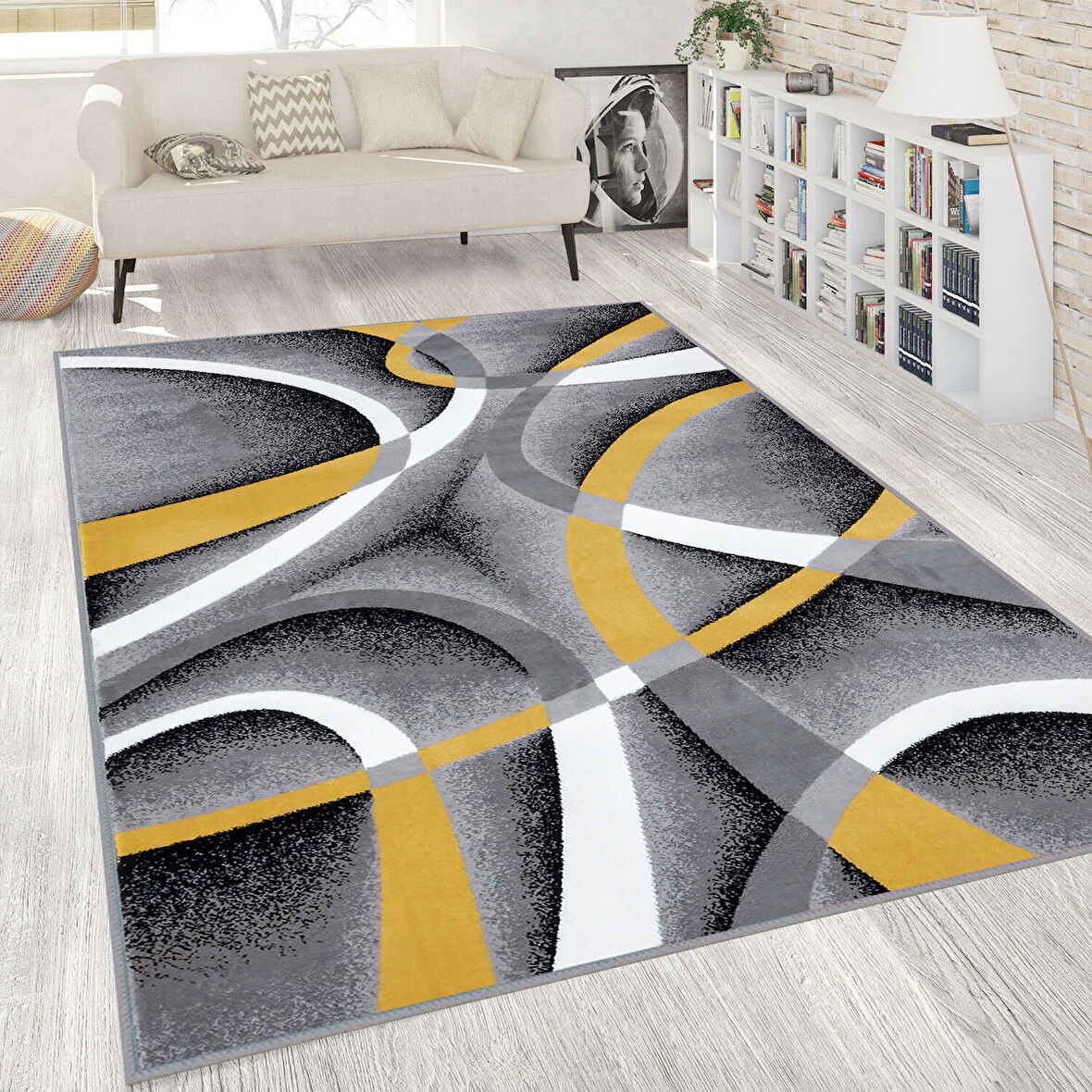 Dijital Baskı Yıkanabilir Kaymaz Taban Salon Halısı Ve Yolluk LNA1813