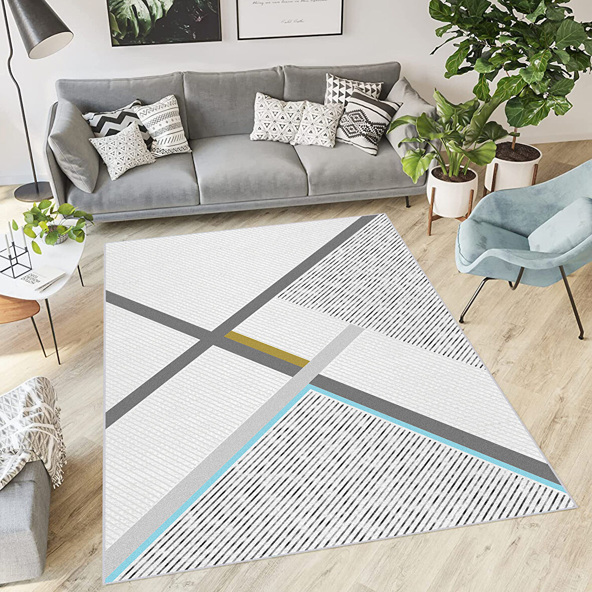 Dijital Baskı Yıkanabilir Kaymaz Taban Salon Halısı Ve Yolluk LNA1852-SM365