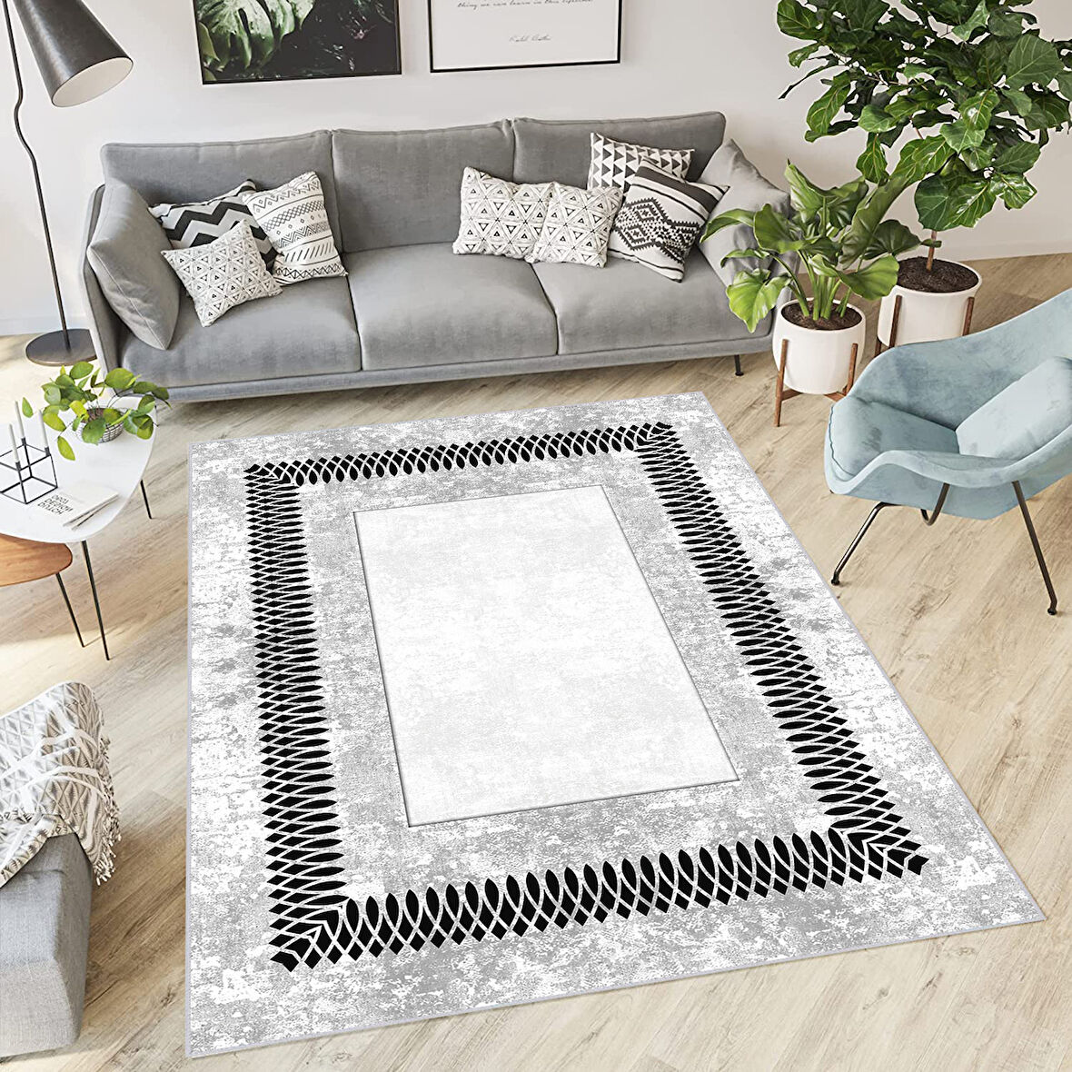 Dijital Baskı Yıkanabilir Kaymaz Taban Salon Halısı Ve Yolluk LNA1863-SM90