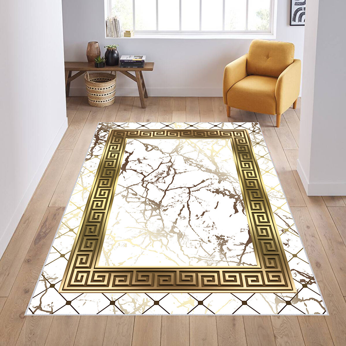 Dijital Baskı Yıkanabilir Kaymaz Taban Salon Halısı Ve Yolluk LNA1883-SM98