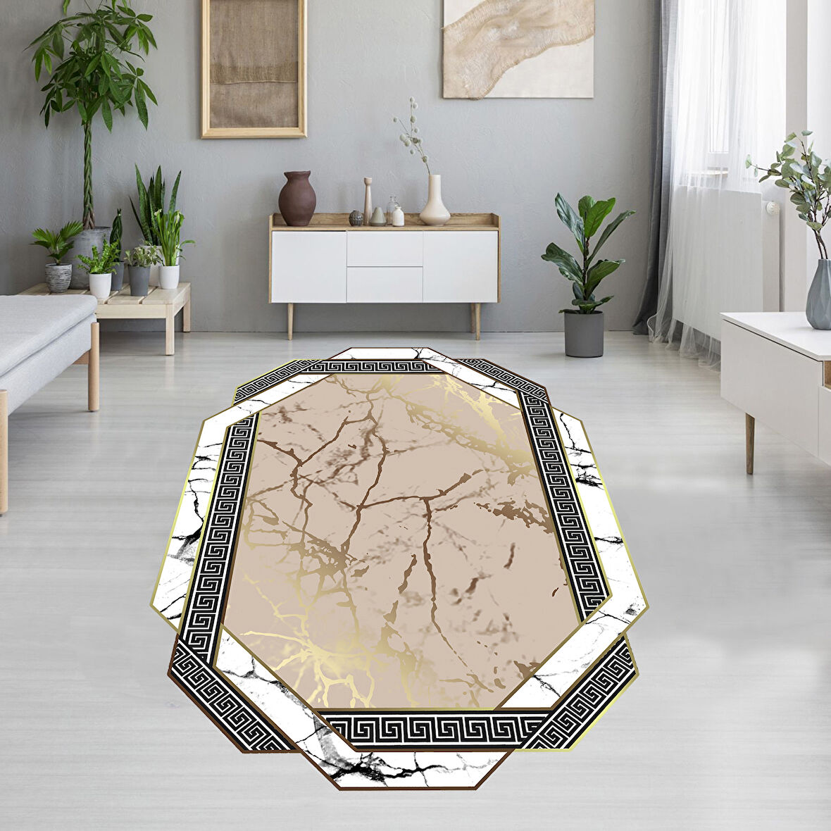 Dijital Baskı Yıkanabilir Kaymaz Taban Salon Halısı Ve Yolluk LNA1910-SD325