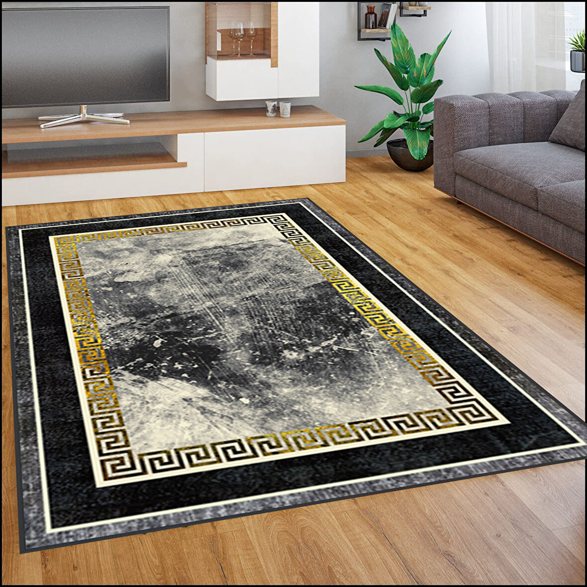 Dijital Baskı Yıkanabilir Kaymaz Taban Salon Halısı Ve Yolluk LNA1917-HT1110