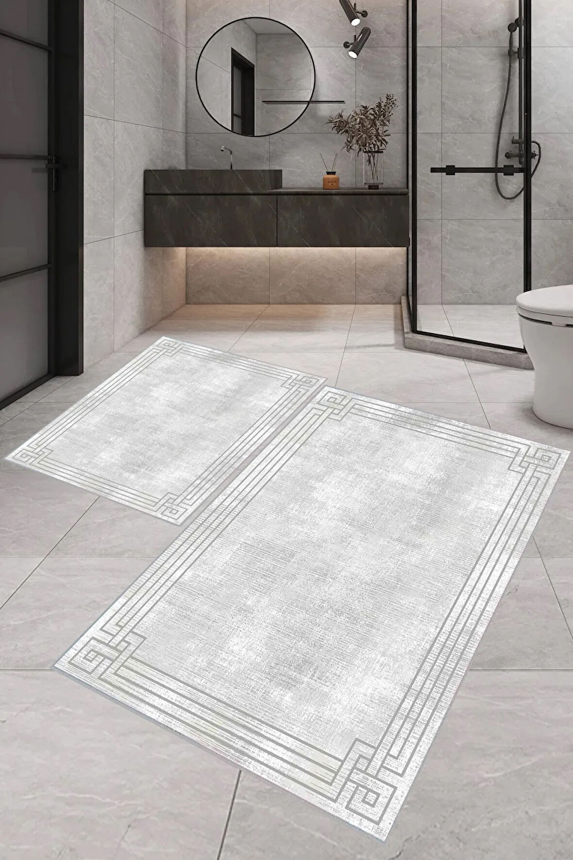 Eliana Home Dijital Baskı 2'li Banyo Paspas Takımı  LNA5-0473 100x60 ve 60x50 cm