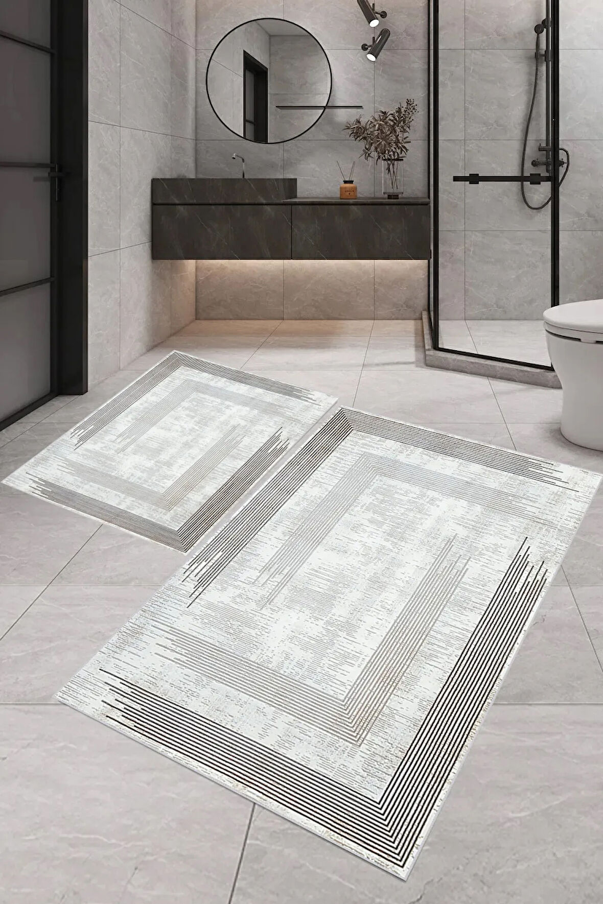 Eliana Home Dijital Baskı 2'li Banyo Paspas Takımı  LNA5-0752 100x60 ve 60x50 cm