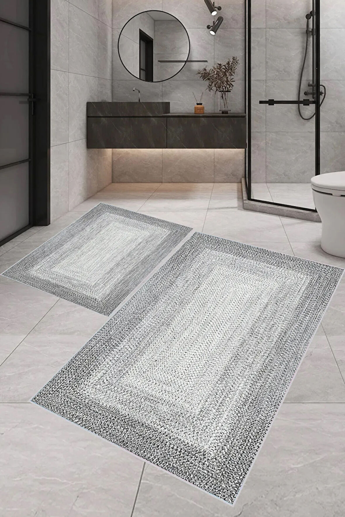 Eliana Home Dijital Baskı 2'li Banyo Paspas Takımı  LNA5-1765 100x60 ve 60x50 cm