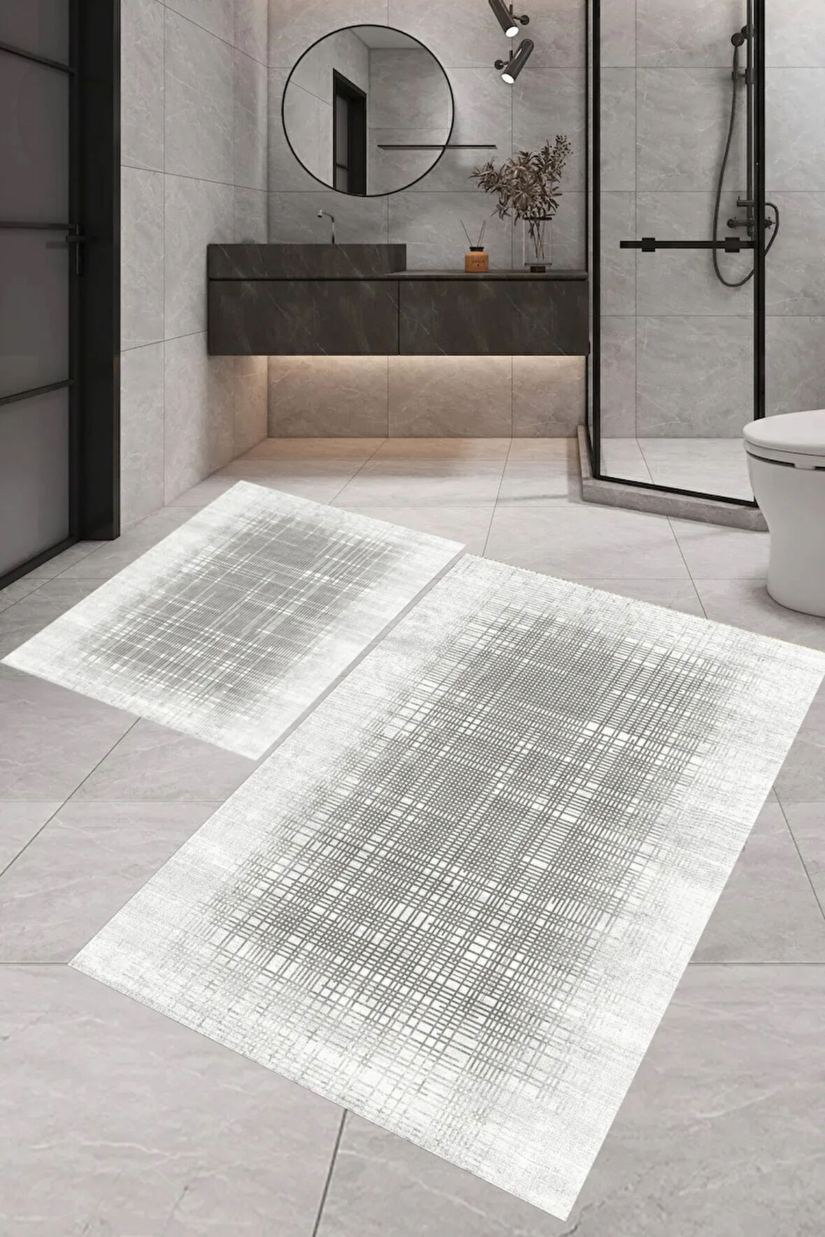 Eliana Home Dijital Baskı 2'li Banyo Paspas Takımı  LNA5-FNL306 100x60 ve 60x50 cm